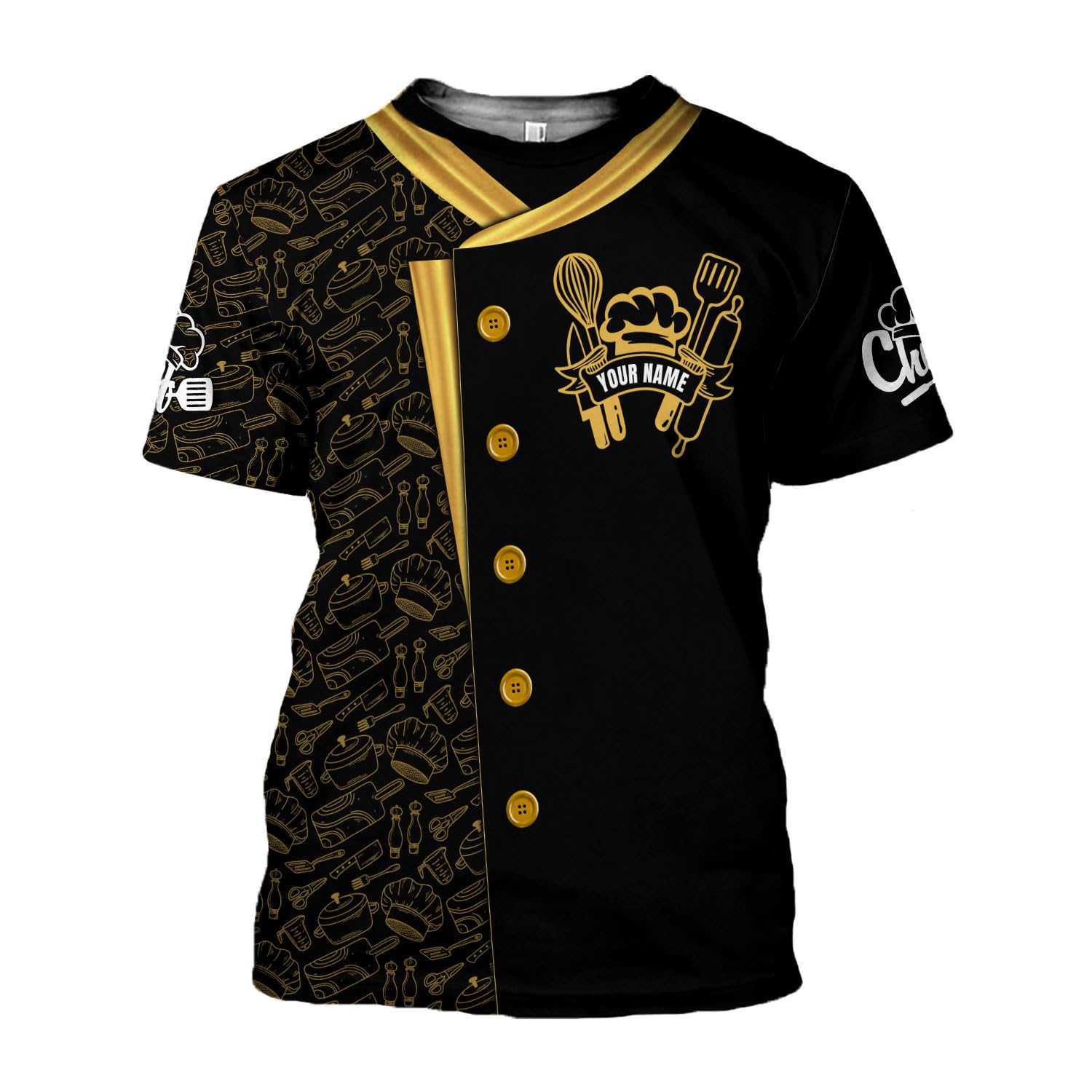 Personalized Chef Shirts for Men & Women - Custom 3D Gifts for Master Chef Lovers