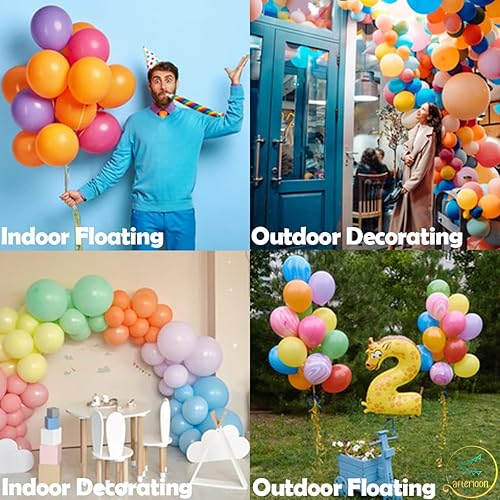 Miniatura 3 de AFTERLOON - Mini globos biodegradables, 100 unidades, color vino tinto de 5 pulgadas, color mate grueso extra fuerte de látex, flotador de helio,