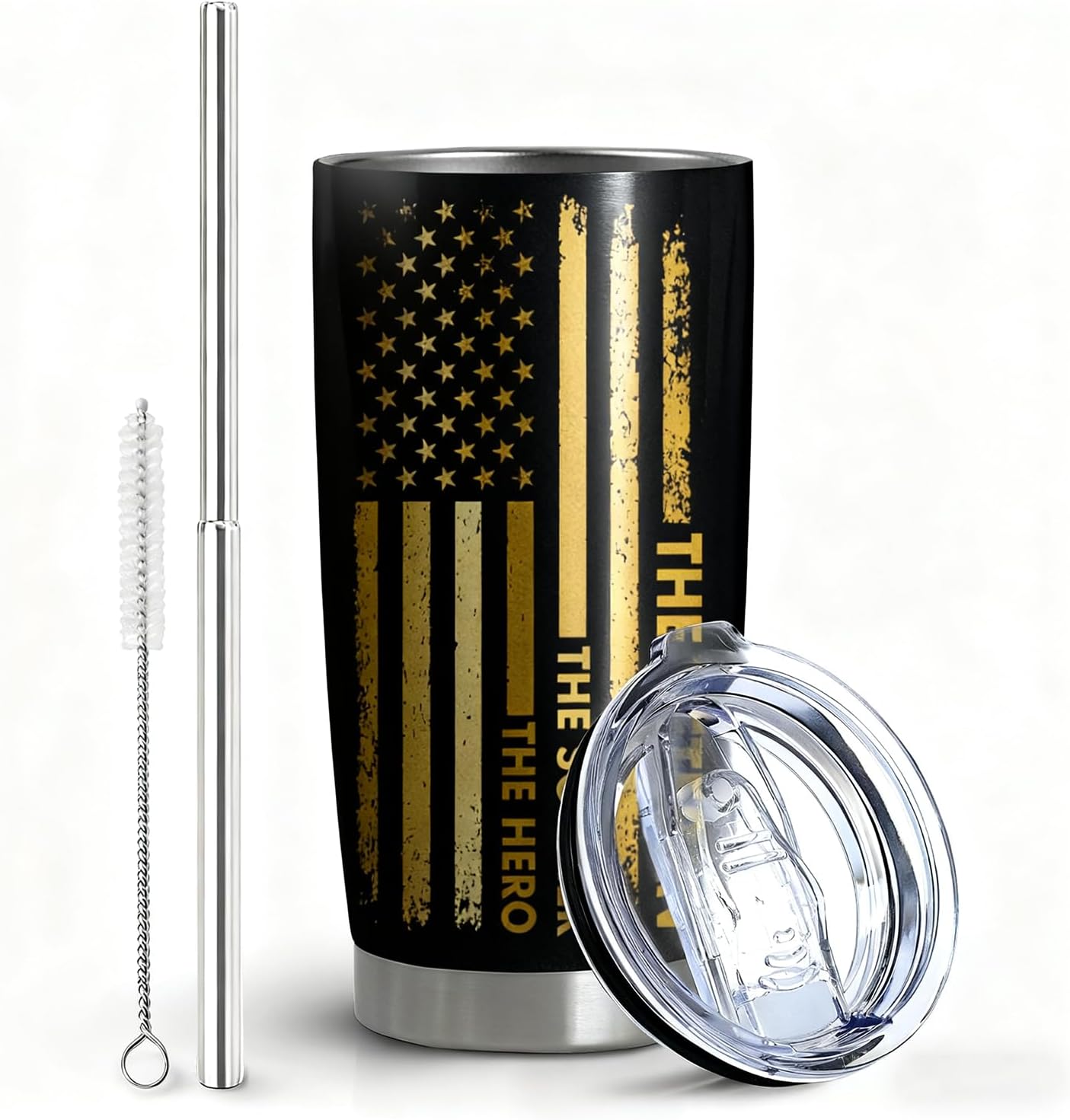 Veteran Day Gifts for Men Veteran Gift Tumbler 20OZ Travel Tumbler Birthday Christmas Gift for Veteran - Image 2