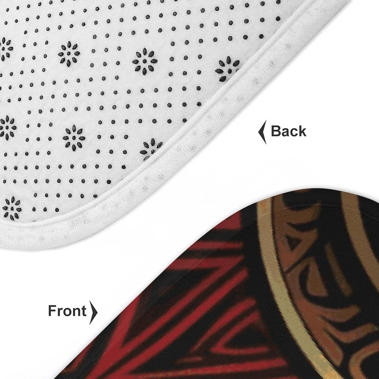 Anti-Skid Floor Mats 3 Piece Set,Dark Teal HD Images Printed Coral Fleece Bathroom Mats U-Shaped Contour Mat Toilet Seat Cover for Bathroom, Tub, Shower, Kitchen 19.7"x31.5"