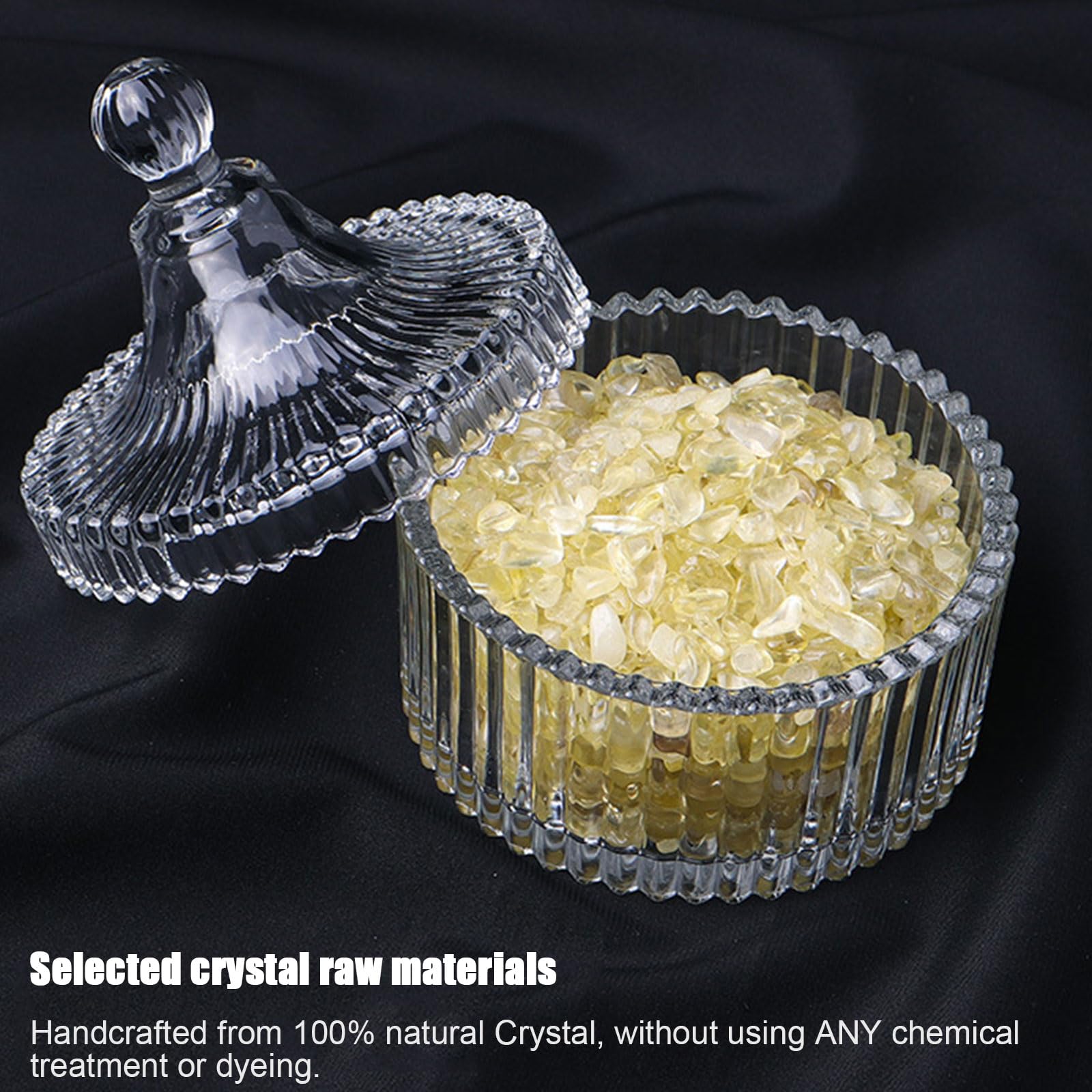 400 g de Chips caído Piezas trituradas de Piedra con tazón de Almacenamiento - Curación de Piedras de Cristal de Reiki para Joyas Que Hacen la decoración del hogar,Blanca