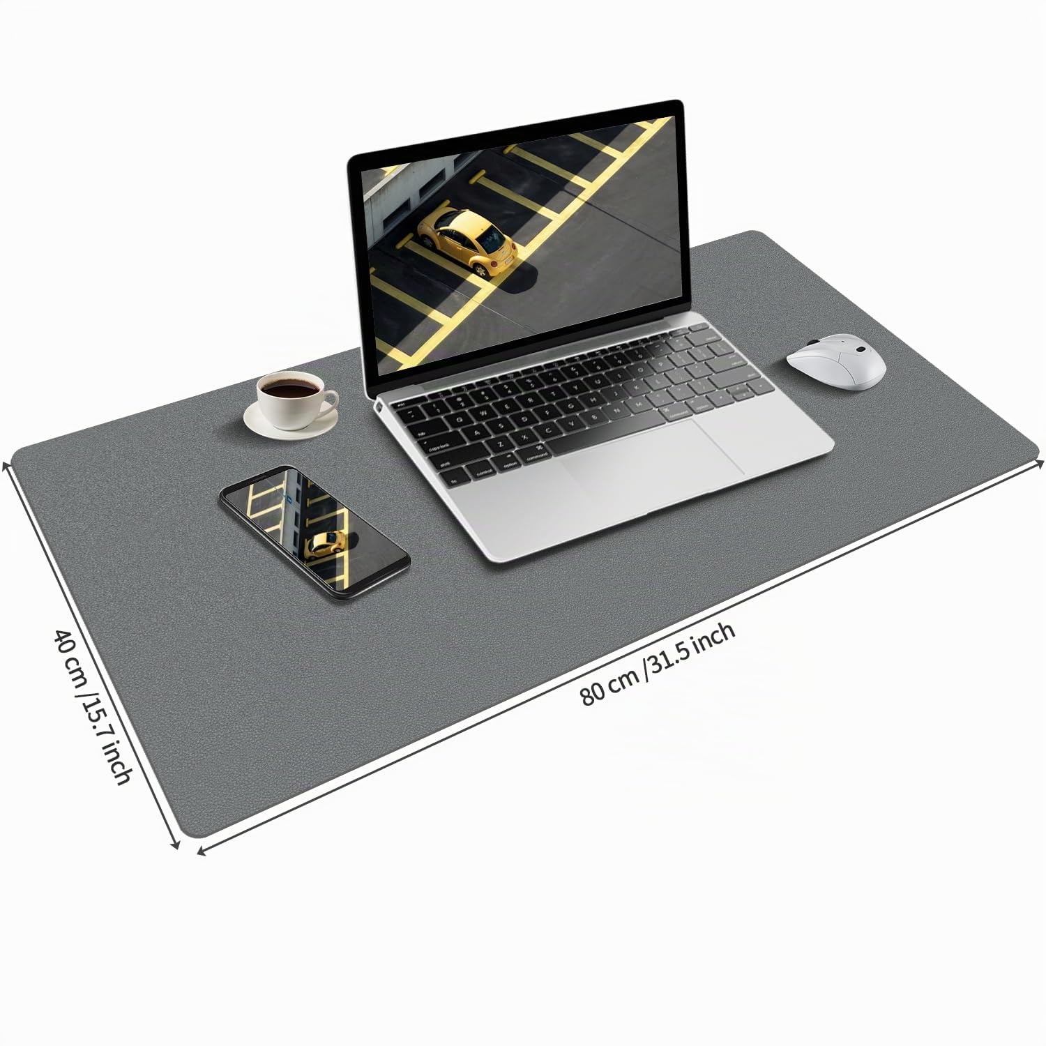 Alfombrilla de Escritorio Protector de Escritorio Grande 80x40 cm, Impermeable Antideslizante Cuero PU Duradero, Alfombrilla Ratón para Teclado y Ordenador, para Oficina y Hogar Tapete
