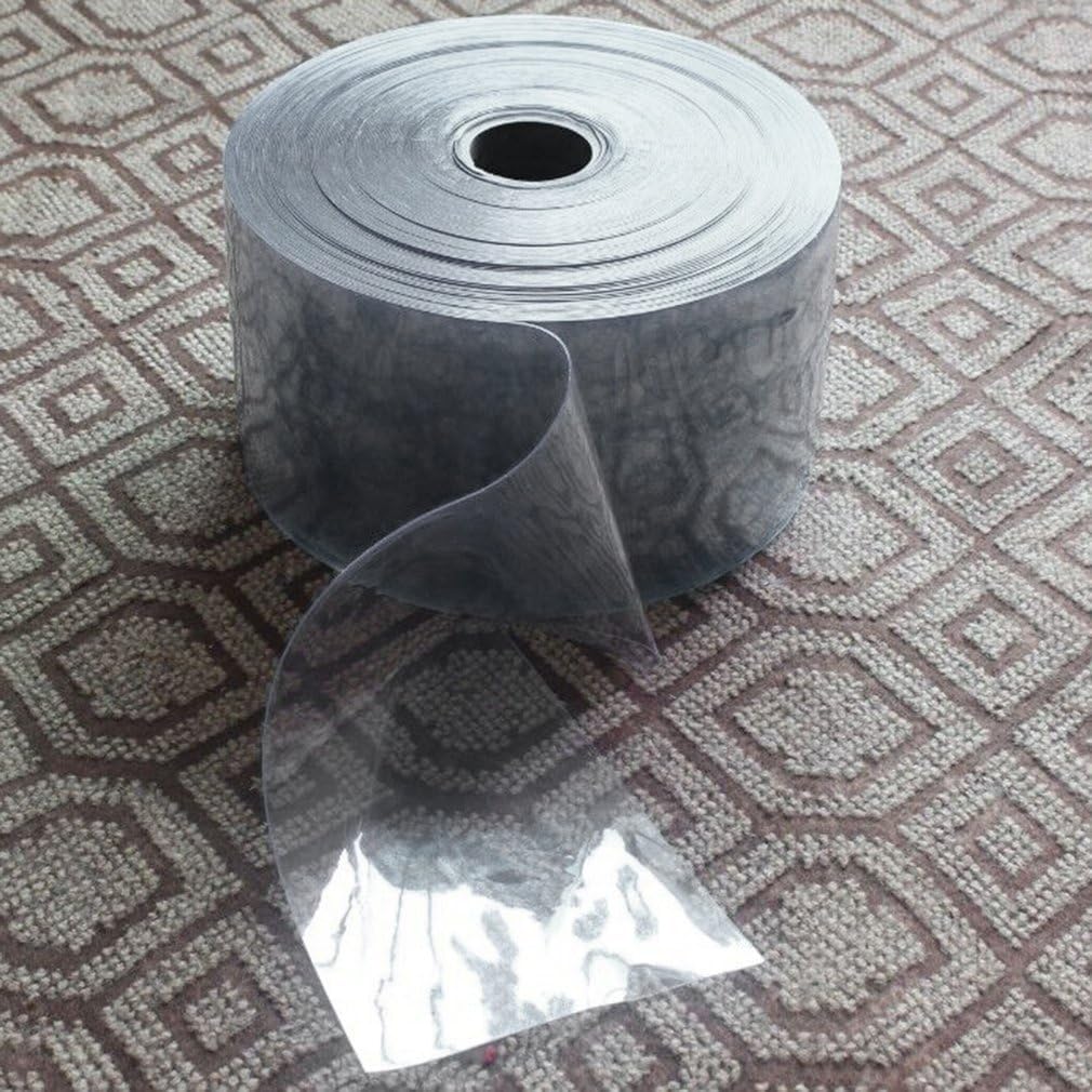 Hifeel PVC Strip Curtain Roll, 10m PVC Vertical Blinds and Strip Blind, Transparent and Flexible Plastic Door Windows Bathtub Curtain, Ideal for Home Application and Industrial Usage