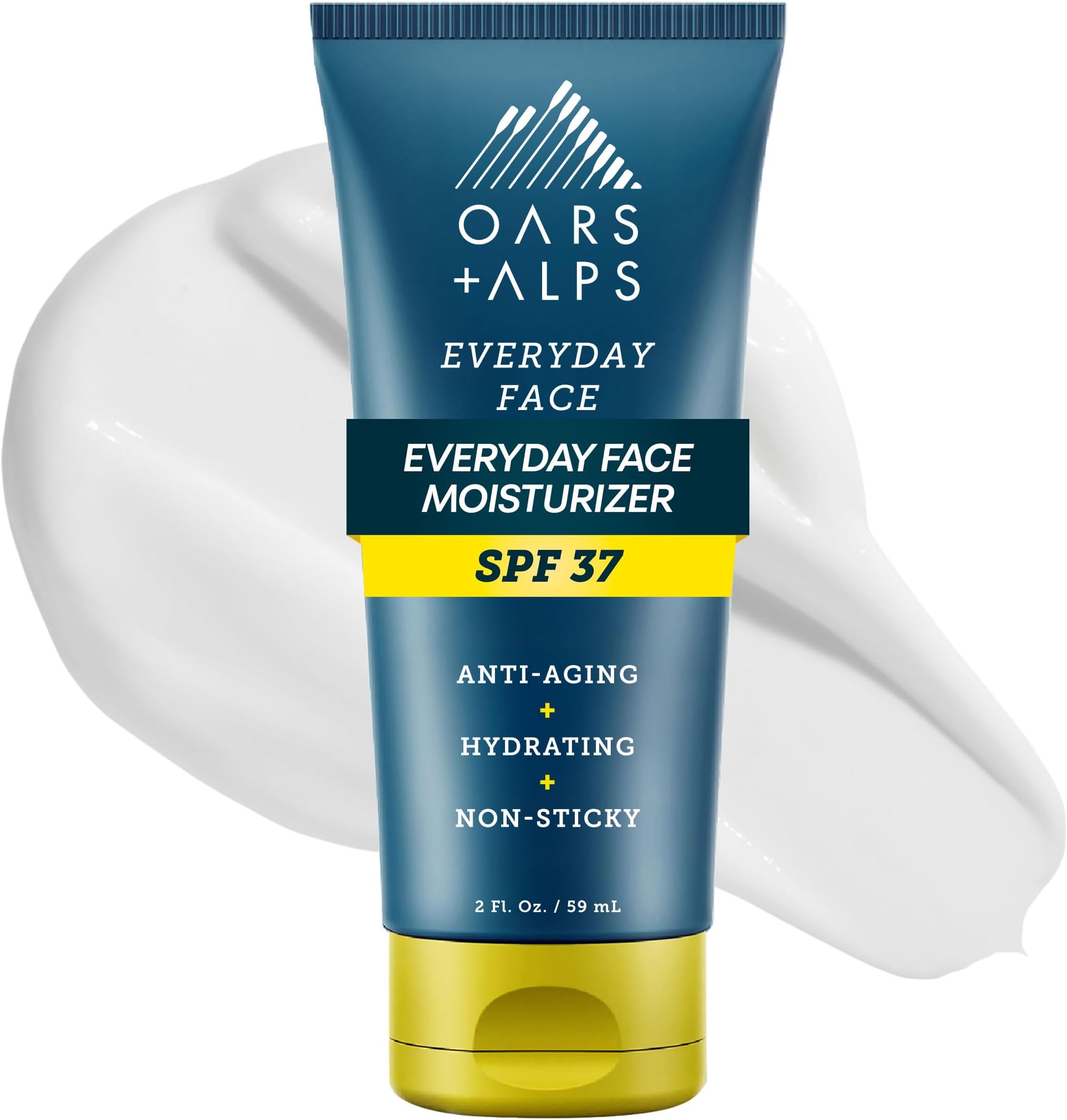 SPF 37 Sunscreen and Everyday Anti Aging Face Moisturizer, Infused with Hyaluronic Acid, Vitamin E and Vitamin B5, TSA Friendly, 2 Fl Oz