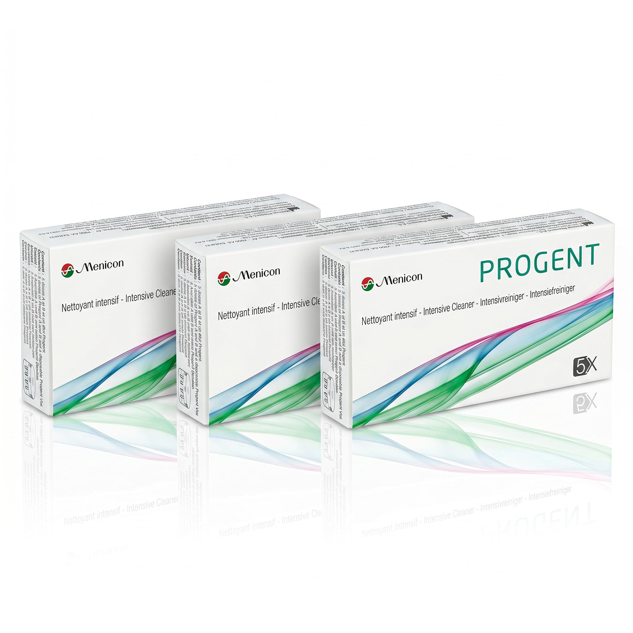 Progent SP - Detergente intensivo per lenti a contatto, 5 fiale A+B + contenitore, 3 x 5 pezzi