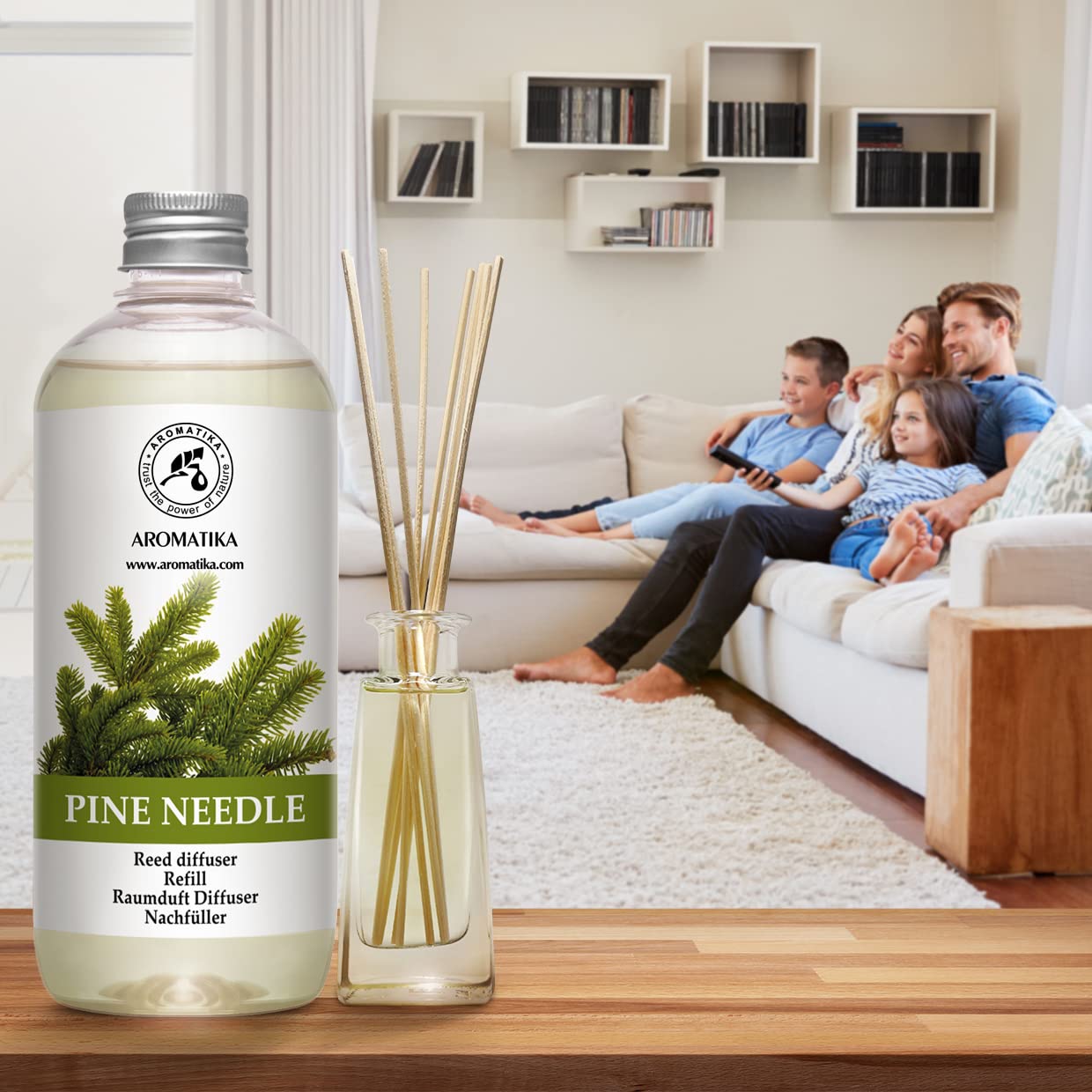 Raumduft Nachfüller Kiefernnadel 500ml – Raumerfrischer mit Kiefernnadelöl