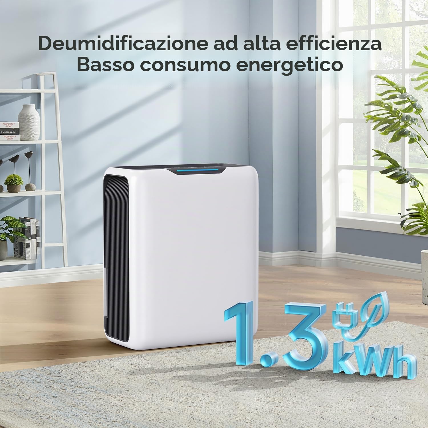 Deumidificatore 3000 ml, Silenzioso 30 dB, per Camera da Letto 20 m² | 800 ml/Giorno, 2 Velocità, Spegnimento & Sbrinamento Auto, Timer 24H, Modo Notte, per Camera da Letto, Bagno, Armadio