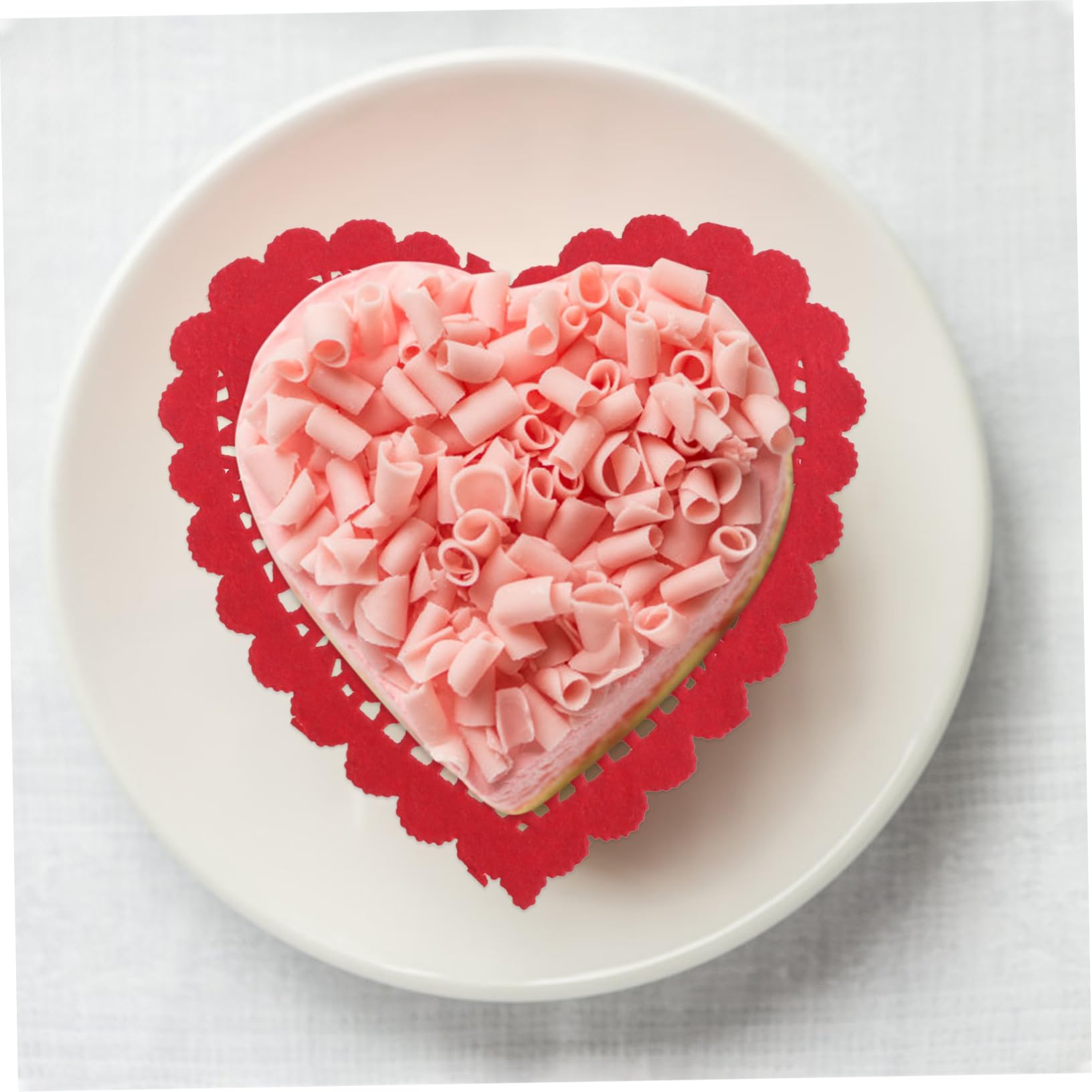 OUNONA 3 Series Bloc De Papel Tapetes De Comida Tapetes De Papel De Corazón Conformado Mini Decoración Mesa Diy Decoración Posavasos Decorativo Tapetes De San Valentin 300 Hojas*3