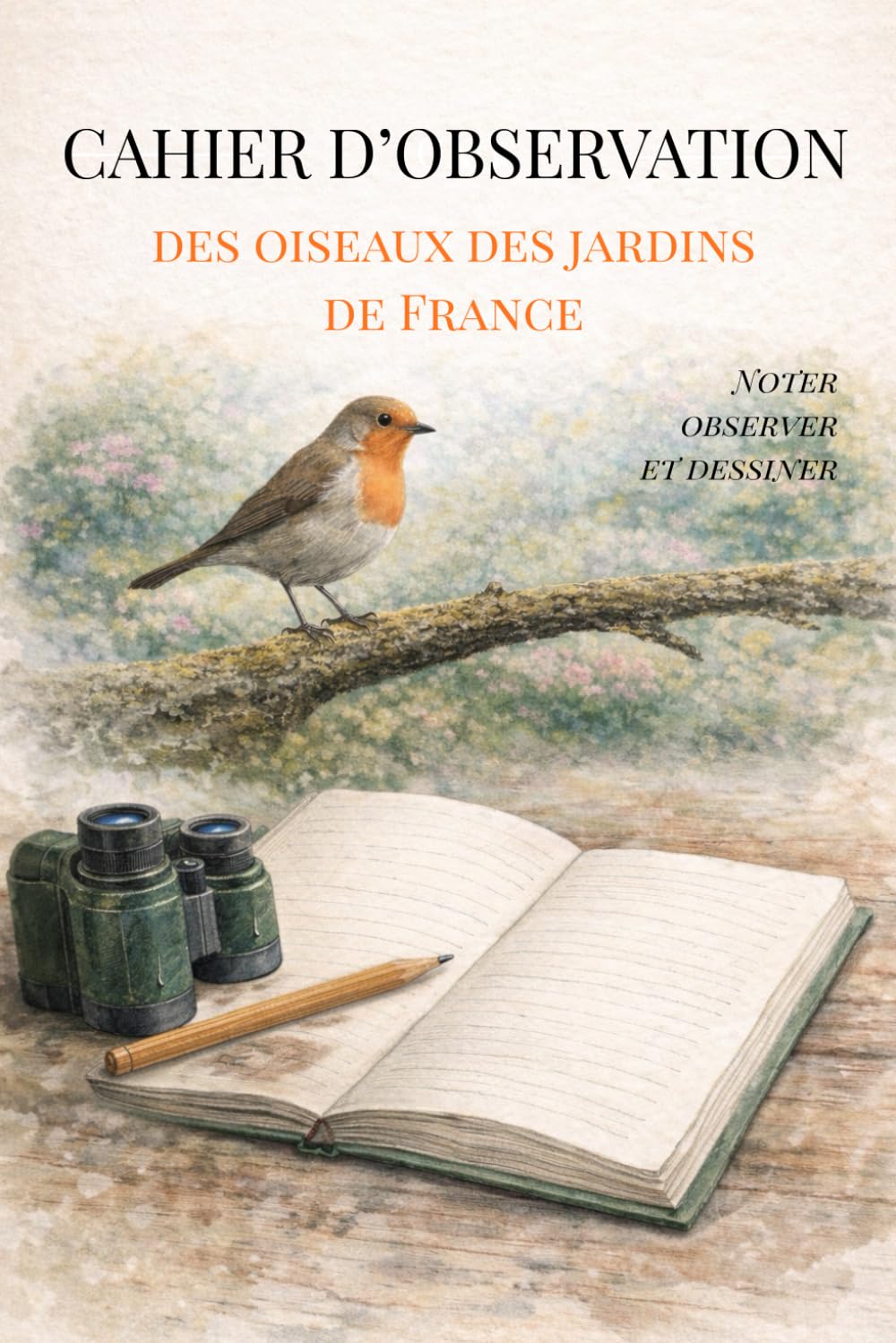 Cahier d’observation des oiseaux des jardins de France - Noter, observer et dessiner les espèces communes au fil des saisons (Vivre Dehors)