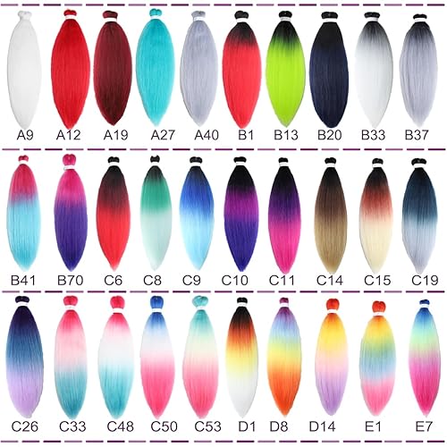 Miniatura 5 de Cabello trenzado preestirado de 26 pulgadas, 3 paquetes de cabello sintético profesional ombré, trenzado con agua caliente, ajuste fácil de