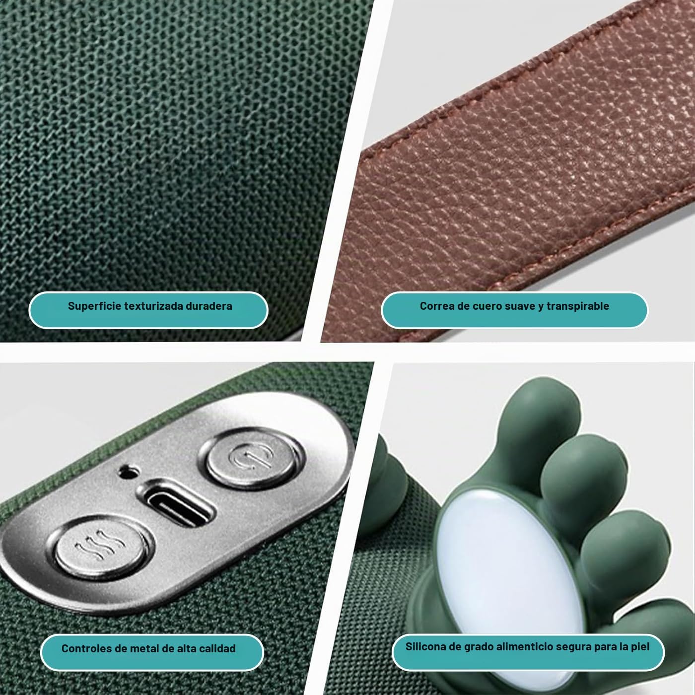 Masajeador de cuello y hombros con calor, embalaje de regalo, recargable por USB inalámbrico, 3 intensidades de masaje y 2 niveles de calor, diseño ergonómico 4D para alivio de cuello, espalda y