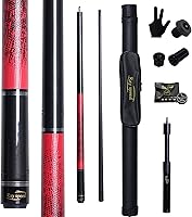 Vista 7 de Taco de Billar de Fibra de Carbono 12.5mm Punta Arcoíris Baja Deflexión Taco de Billar con Junta de Pin Uni-loc y Extensión Taco de Billar-20 oz