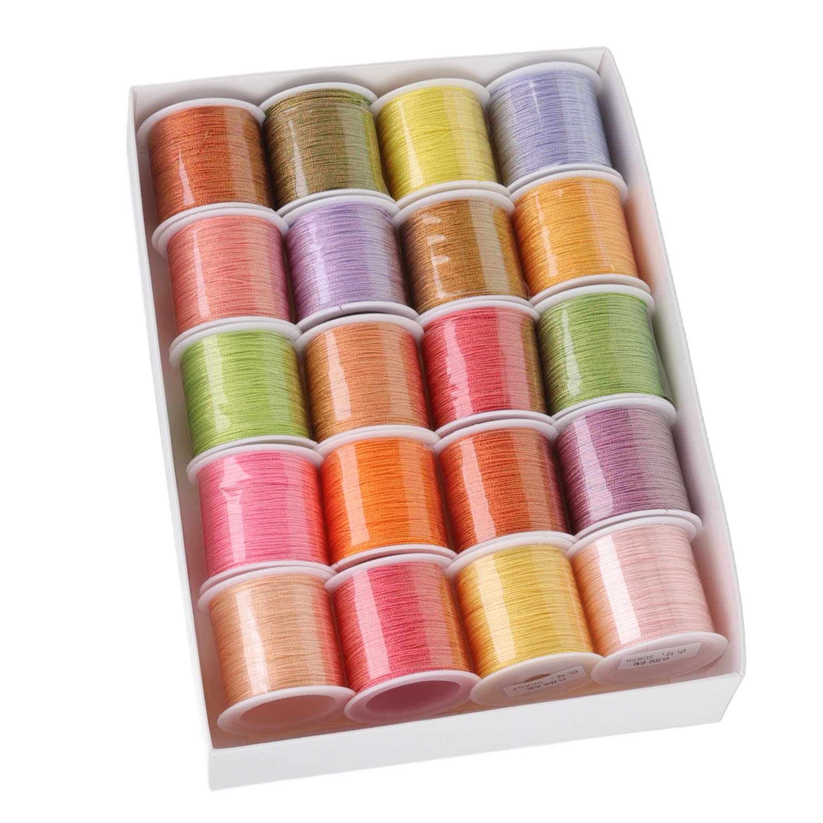 Fil de Polyester ciré, 20 Couleurs, 55 Yards, Cordon de Collier Coupable en 6 brins pour la Fabrication de Bijoux, Fil de Bracelet DIY d’Un diamètre de 0,4 mm pour l’Artisanat et