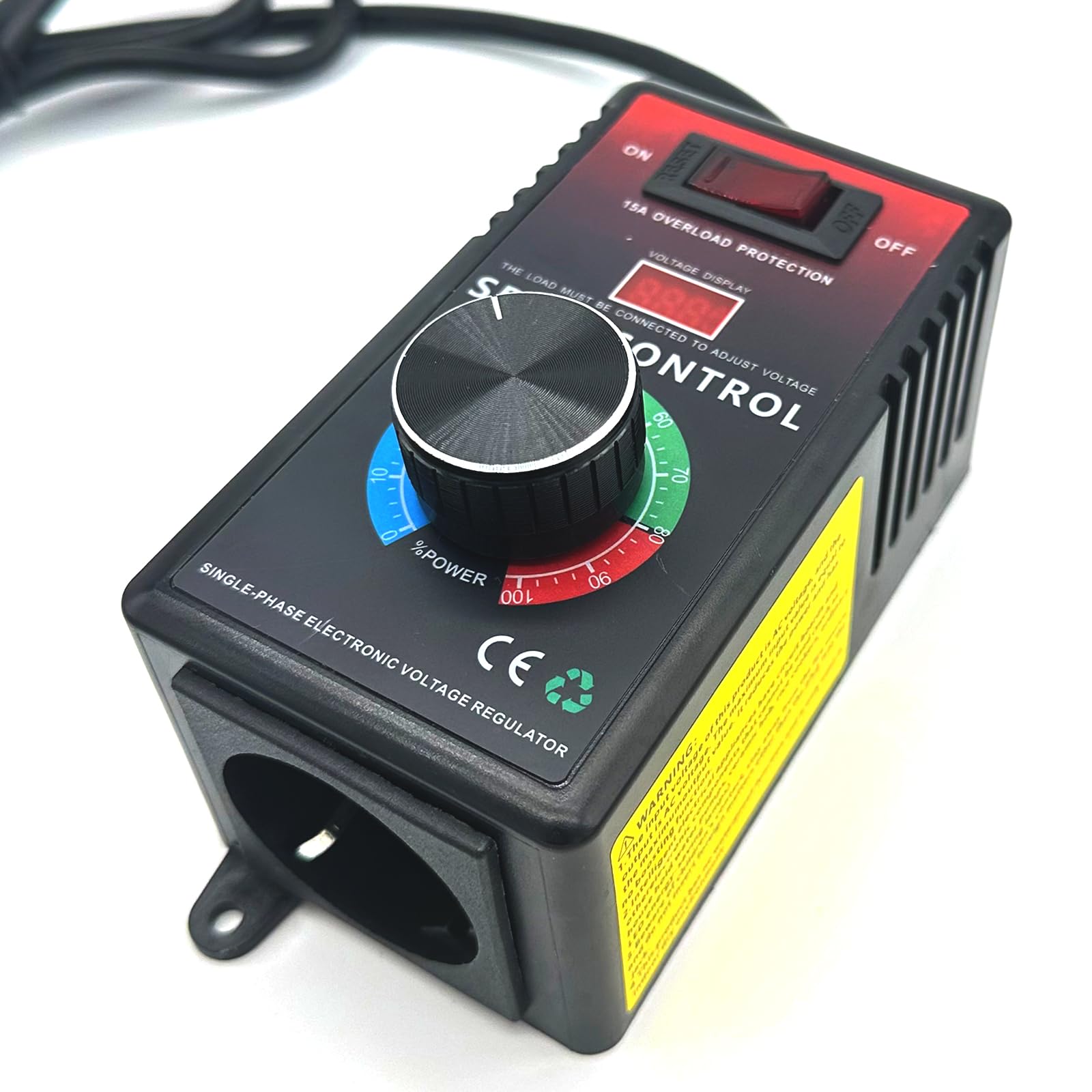 Régulateur De Vitesse 220v,15a 4000w Régulateur De Tension Moteur Ventilateur Vitesse ContrôLeur Régulateur De Vitesse Du Moteur Variateur 10a Pour Par Meuleuse D'Angle