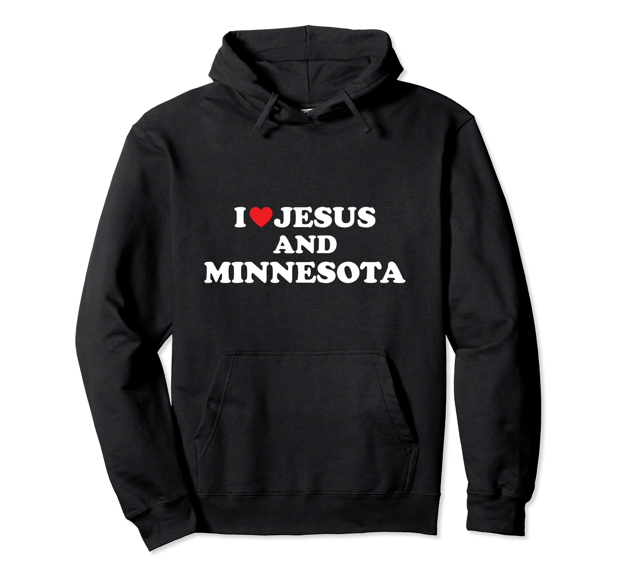 USA Map Proud Christian - I Love Jesus And Minnesota Pullover Hoodie