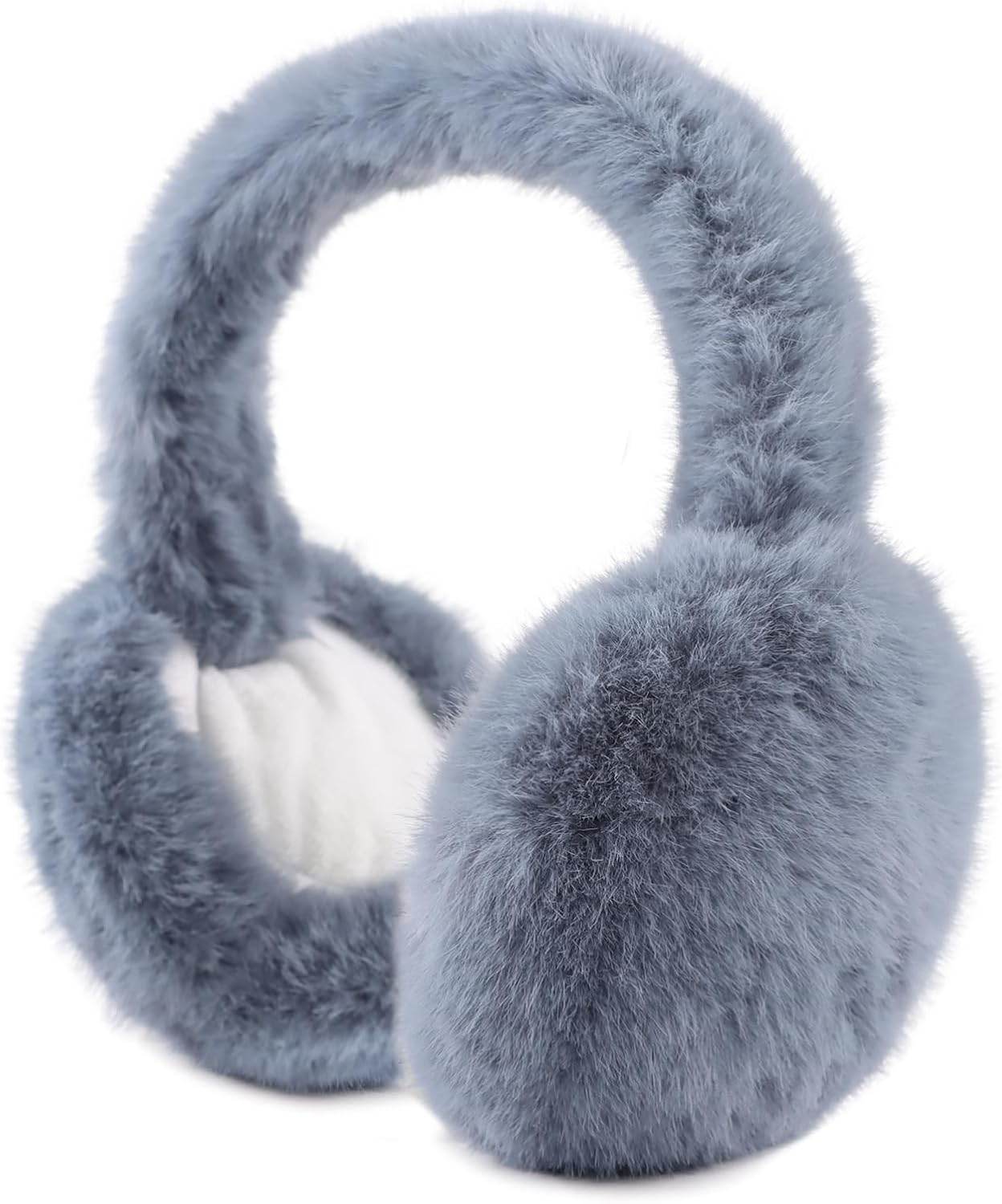 Zsedrut Winter Women Earmuff Foldable Ear Warmer Fluffy Ear Cover Warm Outdoor
