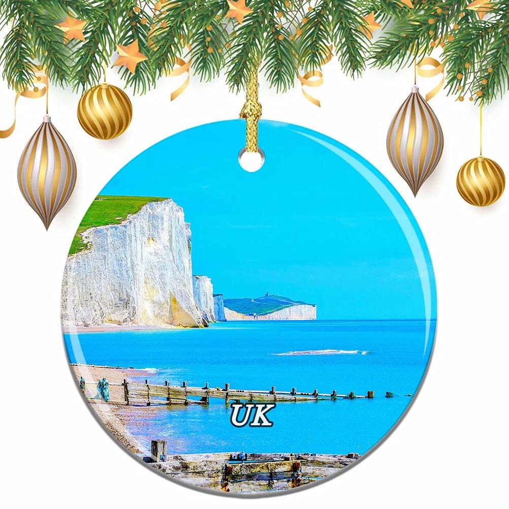 Desert Eagle Tcgj5867 Uk England Birling Gap And The Seven Sisters Eastbourne Christmas Xmas Tree Ornament Decoration Wedding Hanging Pendant Decor City Travel Souvenir Collection