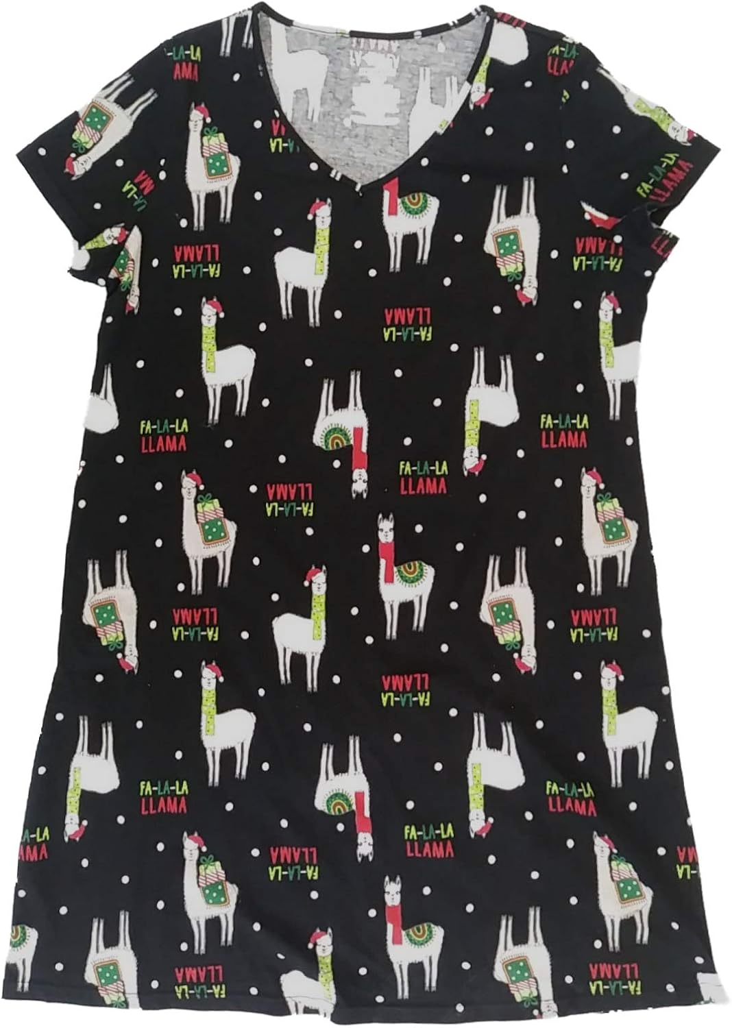 La-Llama Christmas Santa Nightgown 