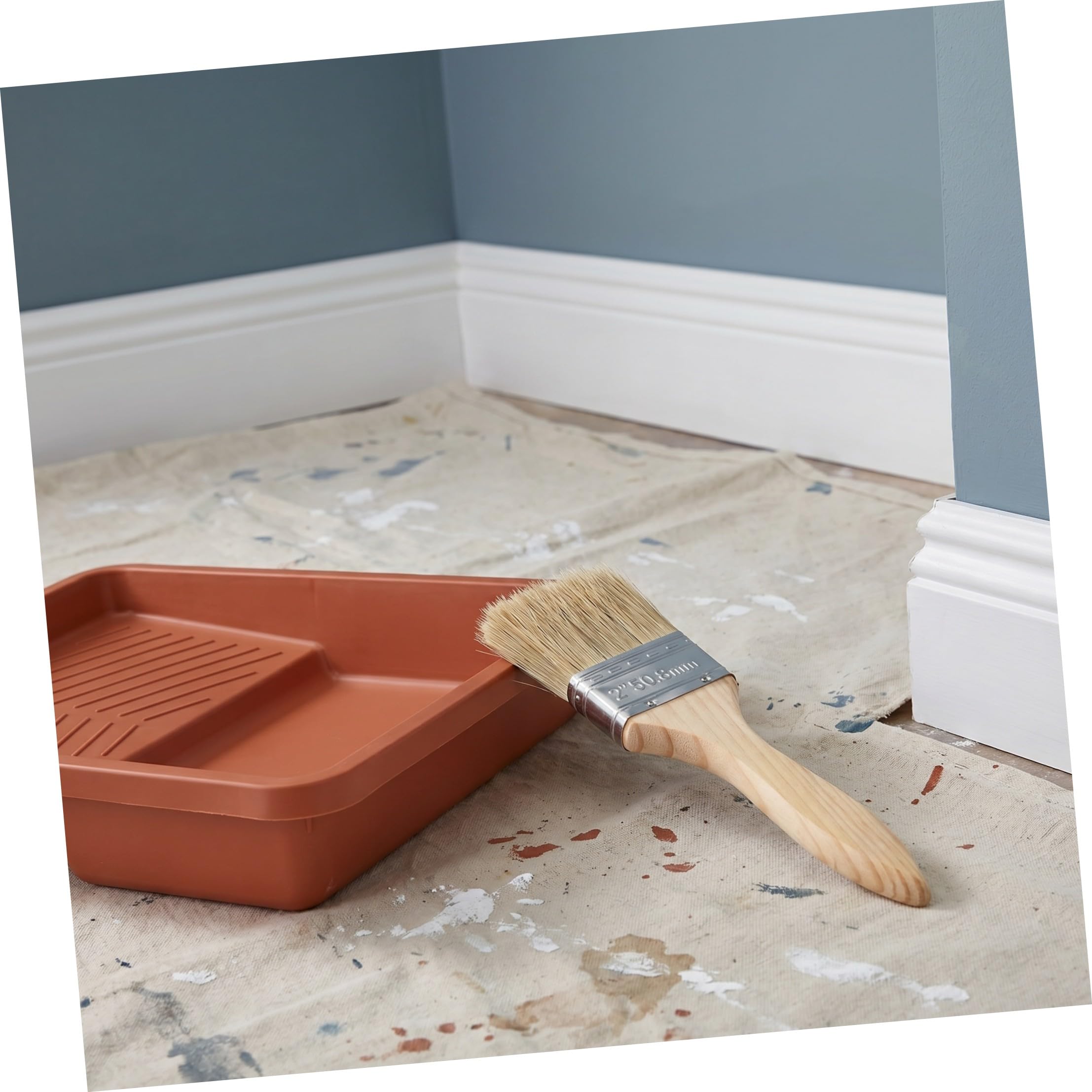 Healeved 30 Pezzi Pennello per Pittura con Manico in Legno Spesso, Set, Applicazione Liscia della Vernice, Impugnatura Comoda, per Progetti Artistici e Miglioramento Casa