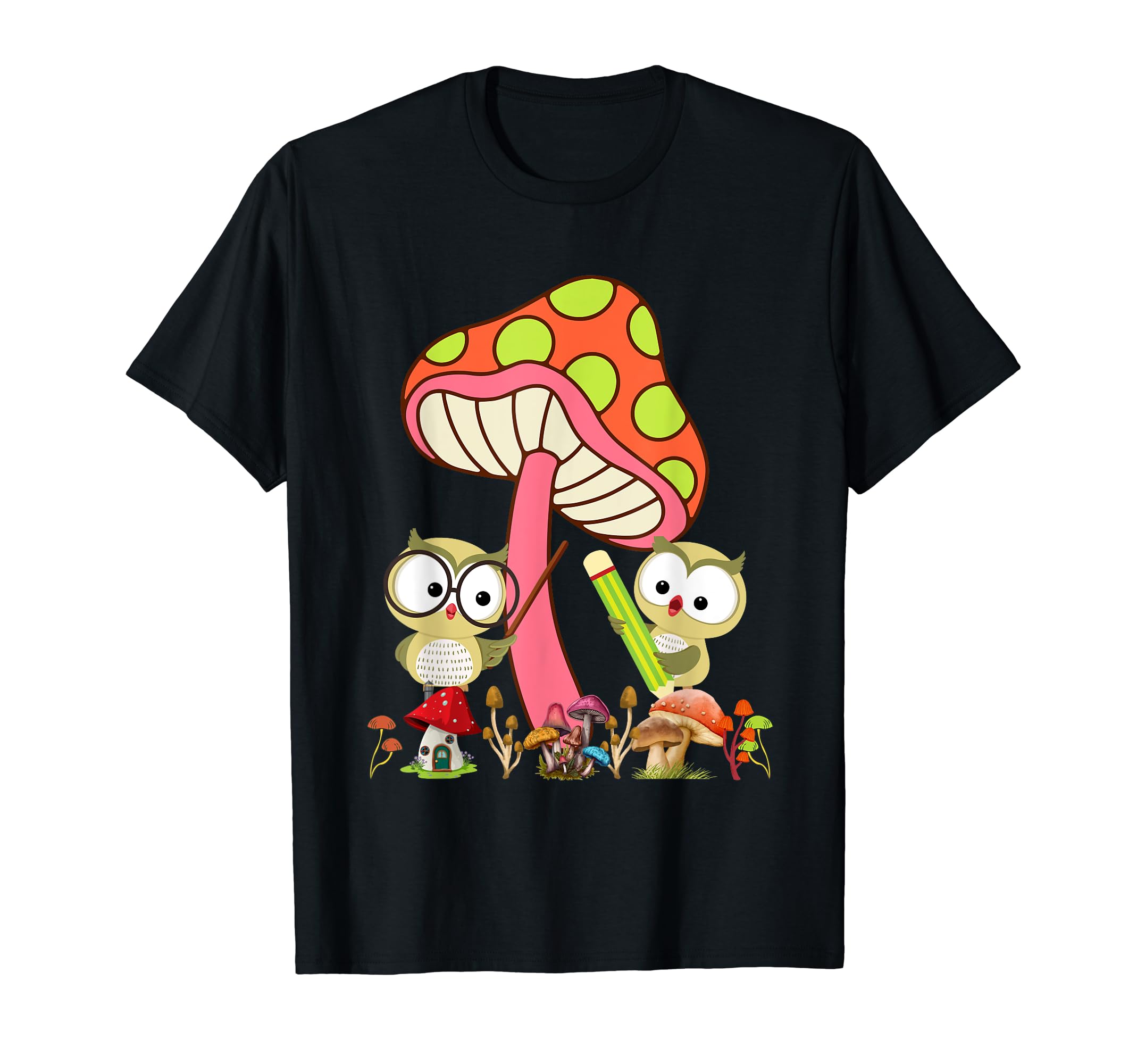 Owls Mushrooms T-Shirt