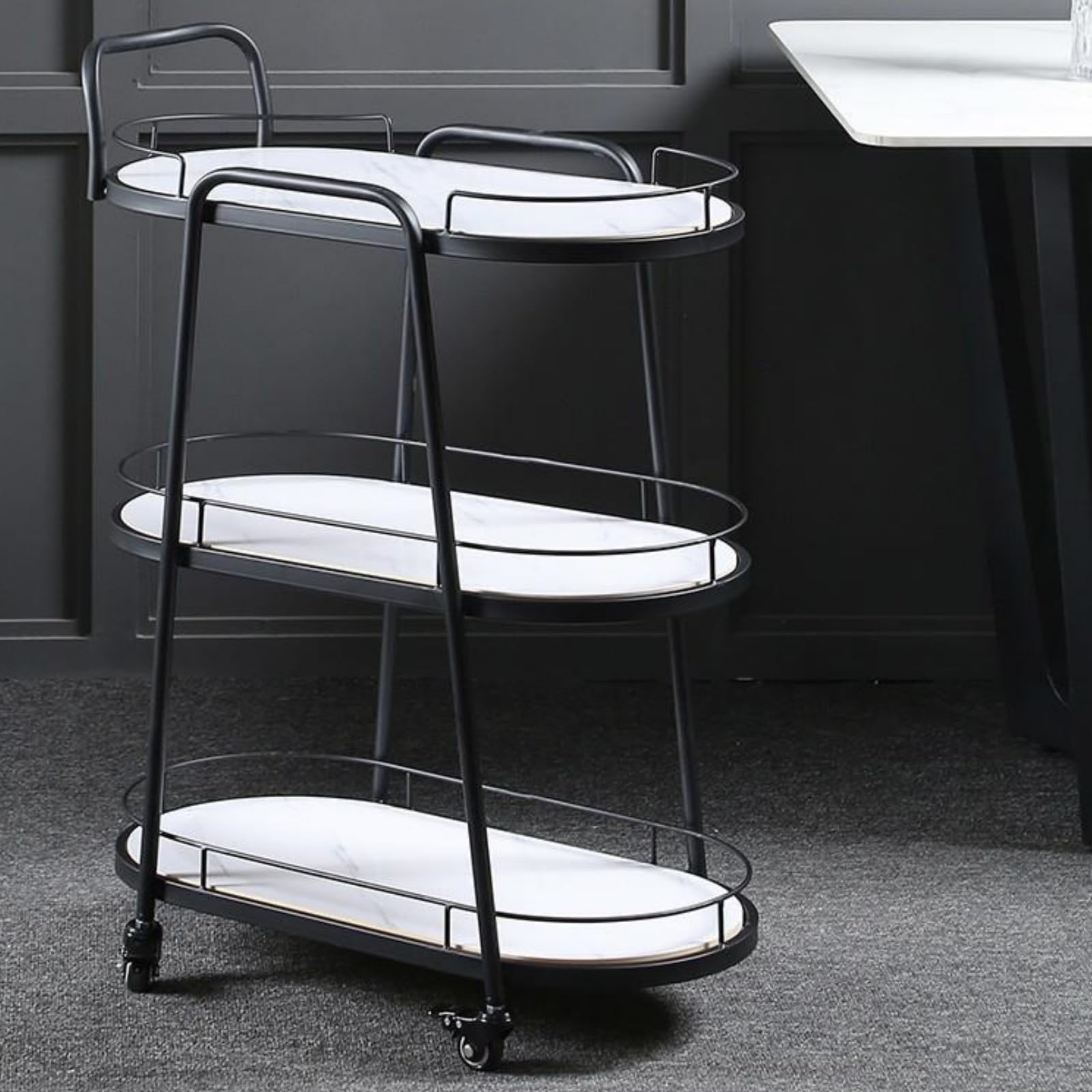 Carrito rodante multiusos con ruedas para cocina, manualidades, belleza y organización de libros, soluciones de almacenamiento