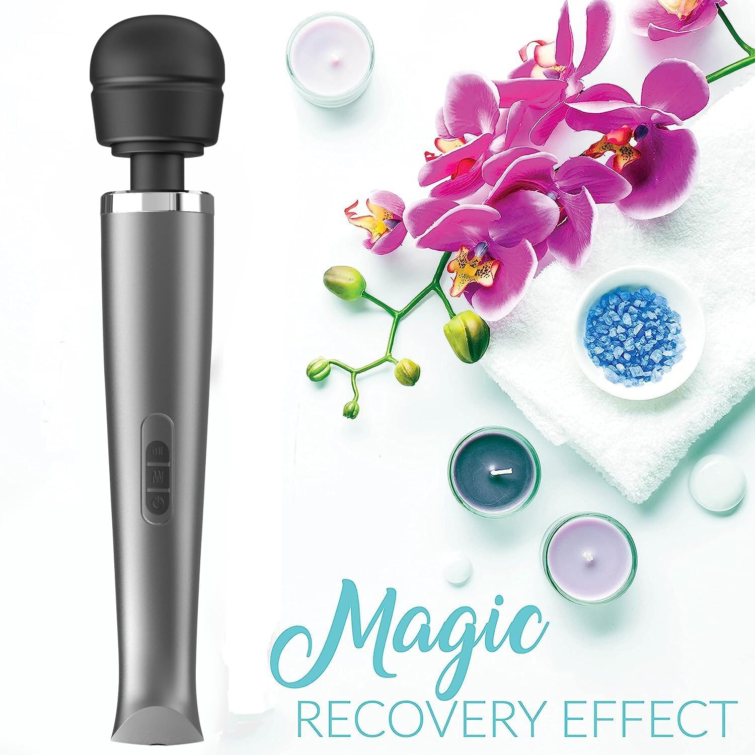 Therapeutic Cordless Massager - Powerful Massage Tool Handheld 8 Speeds 20 Patterns - Rechargeable Hand Massagers for Sore Muscles - Hand Held Massage Tool for Neck & Back - Image 4