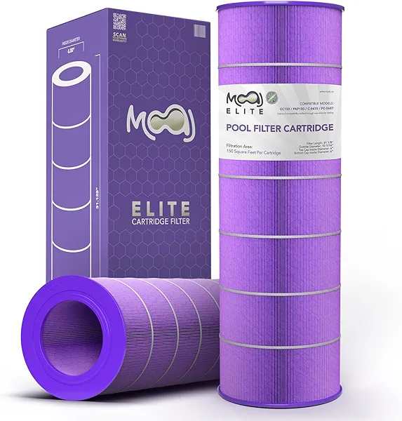 MOAJ Elite Pool Filter Replaces Pentair CC150, Clean and Clear 150, CCRP150, R173216, 160317, 160355, Predator 150, PAP150, Filbur FC-0687, C-9415 | 31 1/8" x 10 1/16" | Aseptic Hex-Flo Filtration