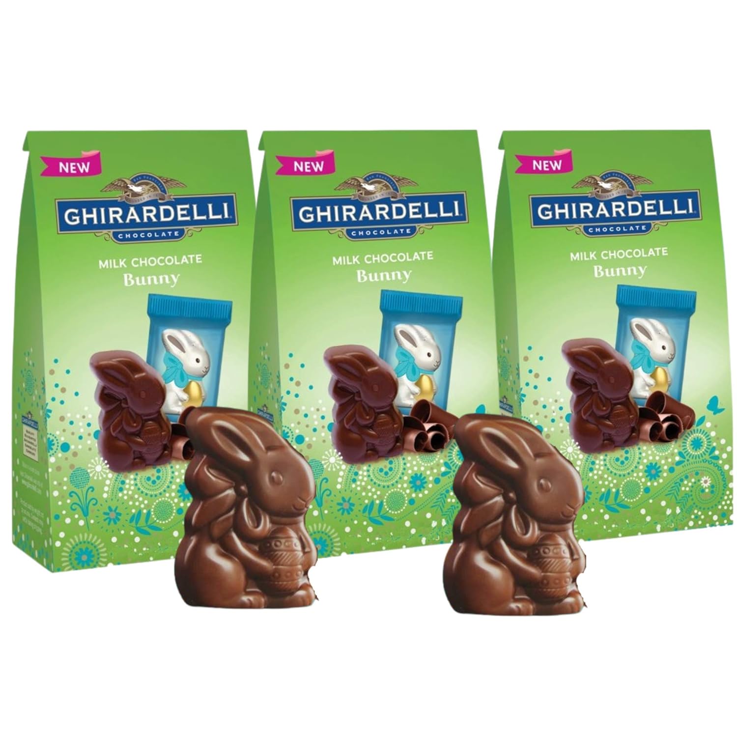 Ghirardelli Milk Chocolate Bunnies, Easter Candy for