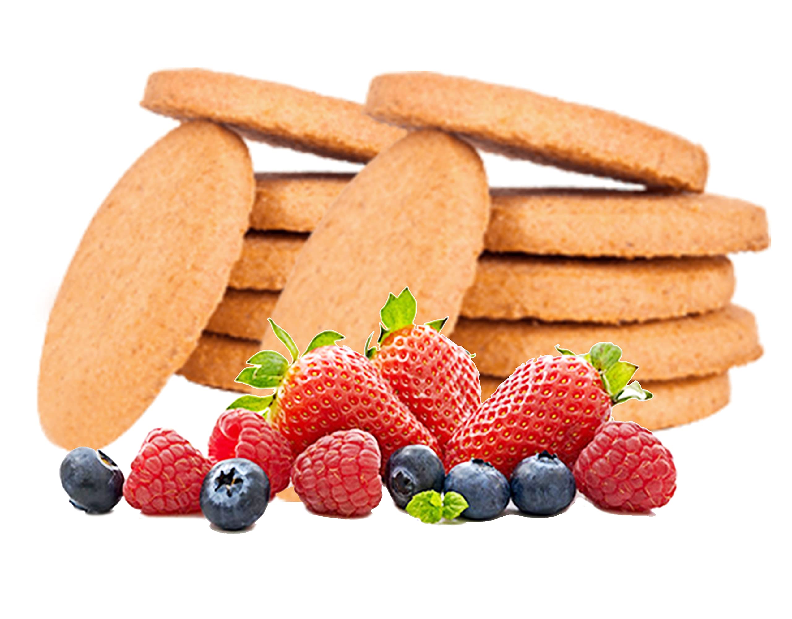 GALLETAS PROTEICAS Line@diet | 14x5 galletas sabor a FRUTAS ROJAS | 30% de PROTEIN | Fit Snack