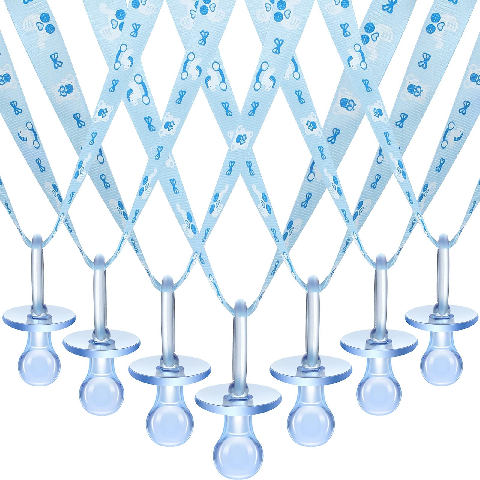 Geiserailie 36 Pcs Baby Shower Pacifiers Necklace Acrylic Baby Pacifiers Party