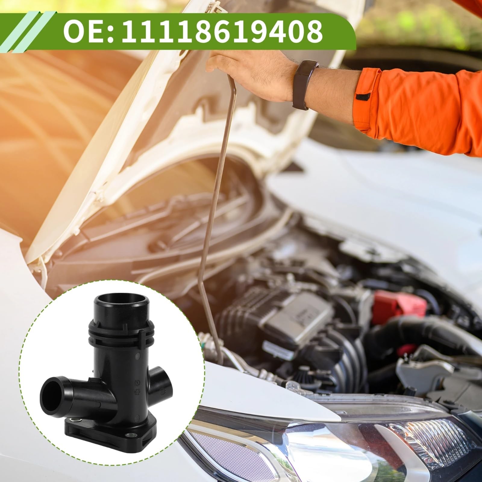 Obudowa termostatu silnika do BMW serii 2 do F22 F23 2014 2015 2016 2017 2018 2019 2020 2021 11118619408 zespół obudowy termostatu płynu chłodzącego silnika