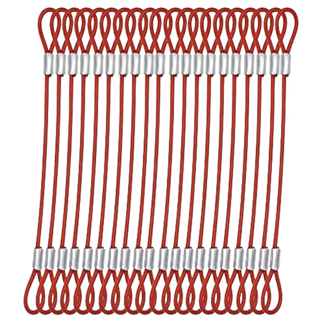 5 Feet (4-Pack) Heavy-Duty Pot Hanging Wire Rope Extension for Hanging Pots Plants Flower Basket Multipurpose Hangers for Indoor/Outdoor Balcony Garden Lights/Lamps (5mm-Thick, Red)-image-26