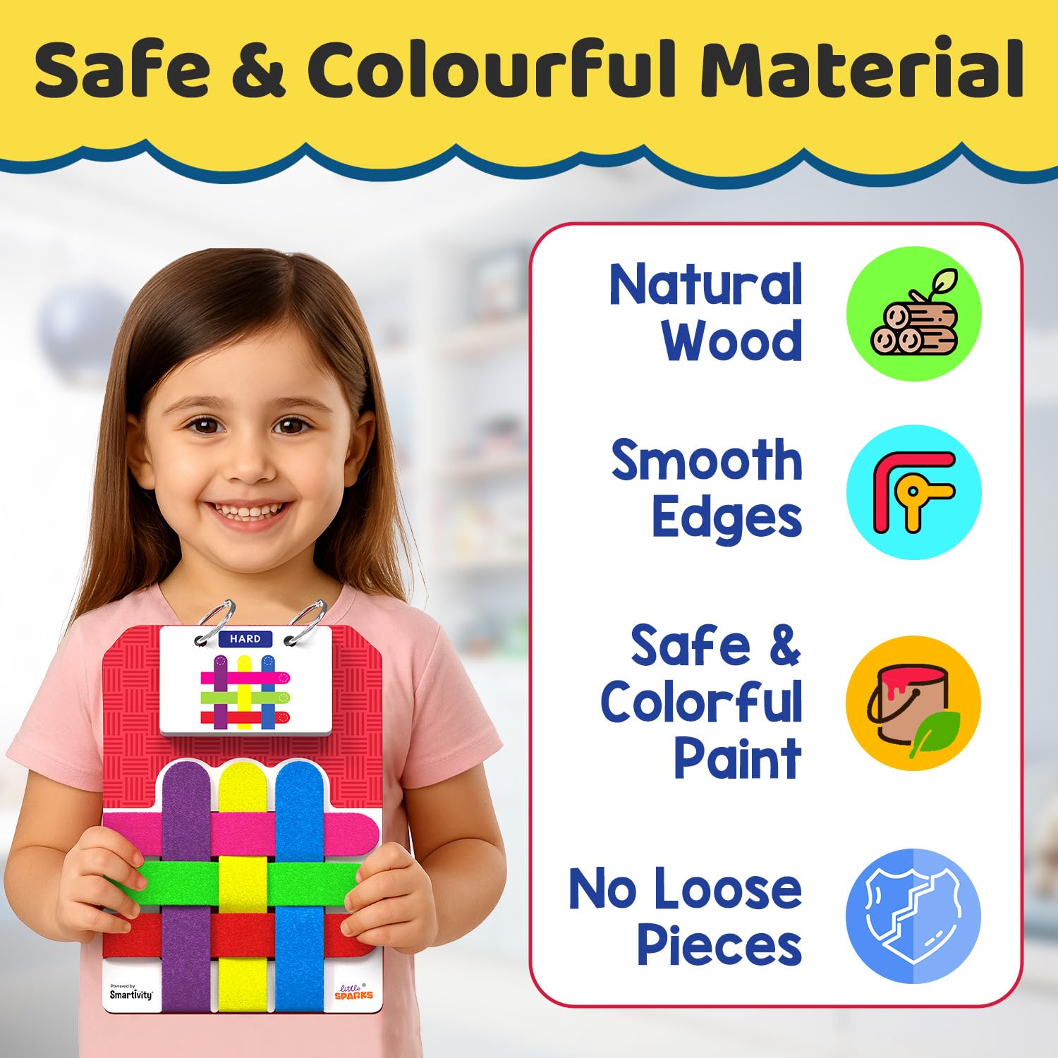 Smartivity Pattern Puzzle Game for Kids 4-8 Years | Color & Pattern Matching Toy | 30+ Challenges I Hand-Eye Coordination, Logical Thinking | Educational Travel Game for Ages 4,5,6,7,8 Boys & Girls 4