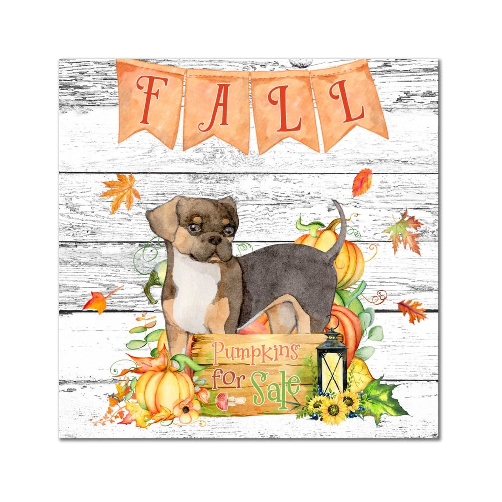 Plaque murale en bois Fall Pumpkins pour raviver un salon ou une entrée sans charme