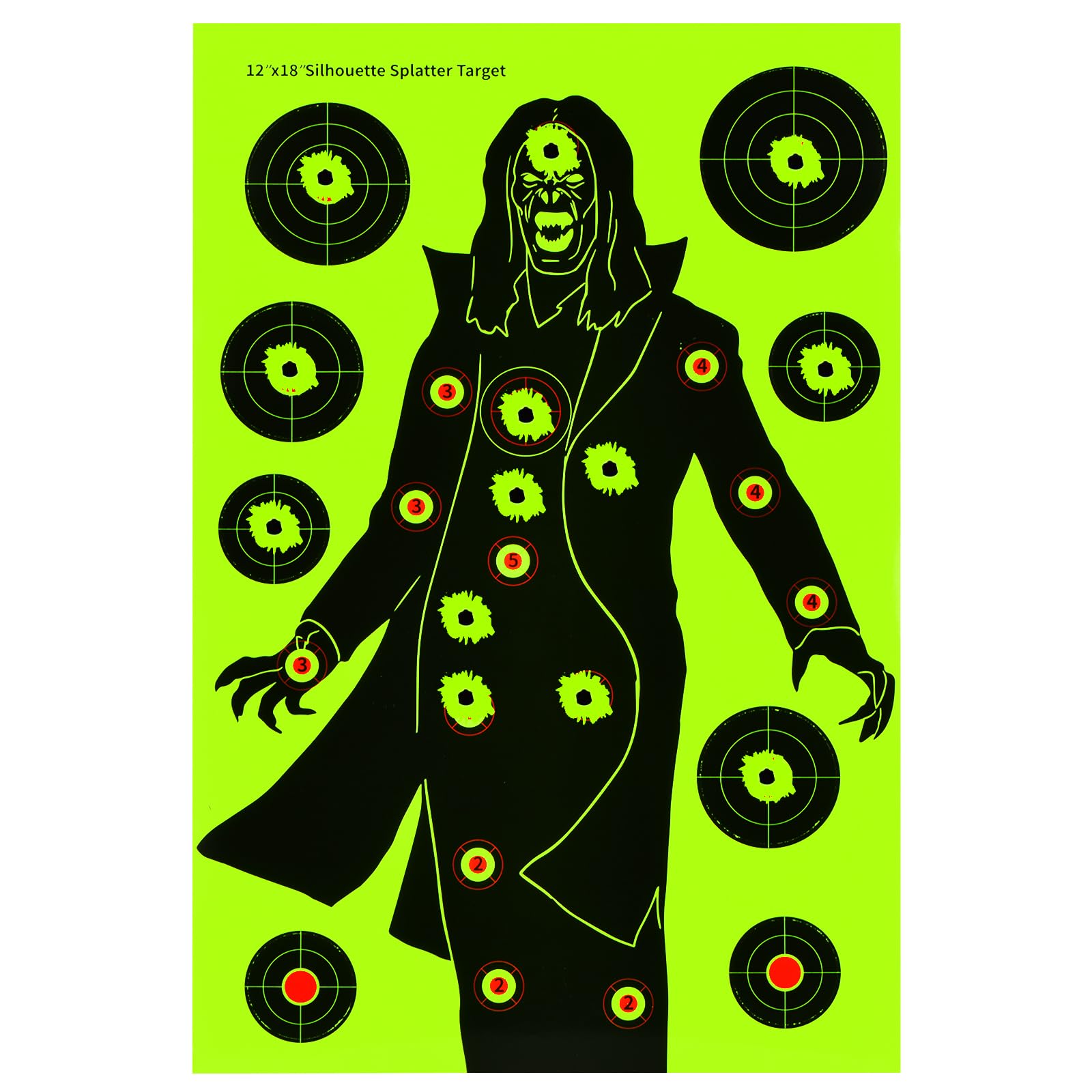 Shooting Targets 12X18 Inches - Splatter Targets for Shooting Range Large Silhouette Paper Targets for Indoor/Outdoor Rifle Gun Pistol Rifle Practice
