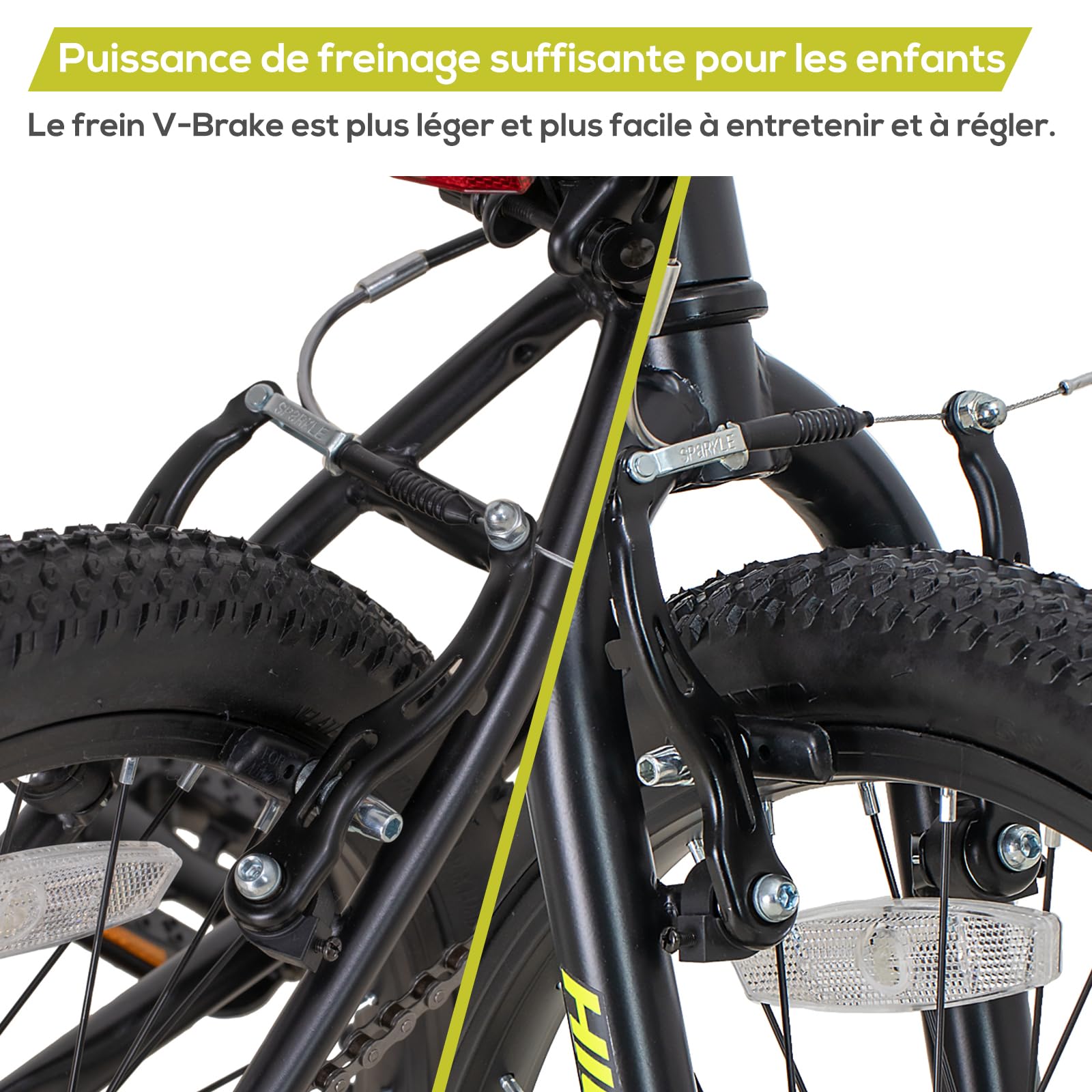 HILAND Climber Vélo VTT Enfant 20 Pouces, pour Garçon et Fille de 6 à 9 Ans, Freins V-Brake, Vélo Enfant