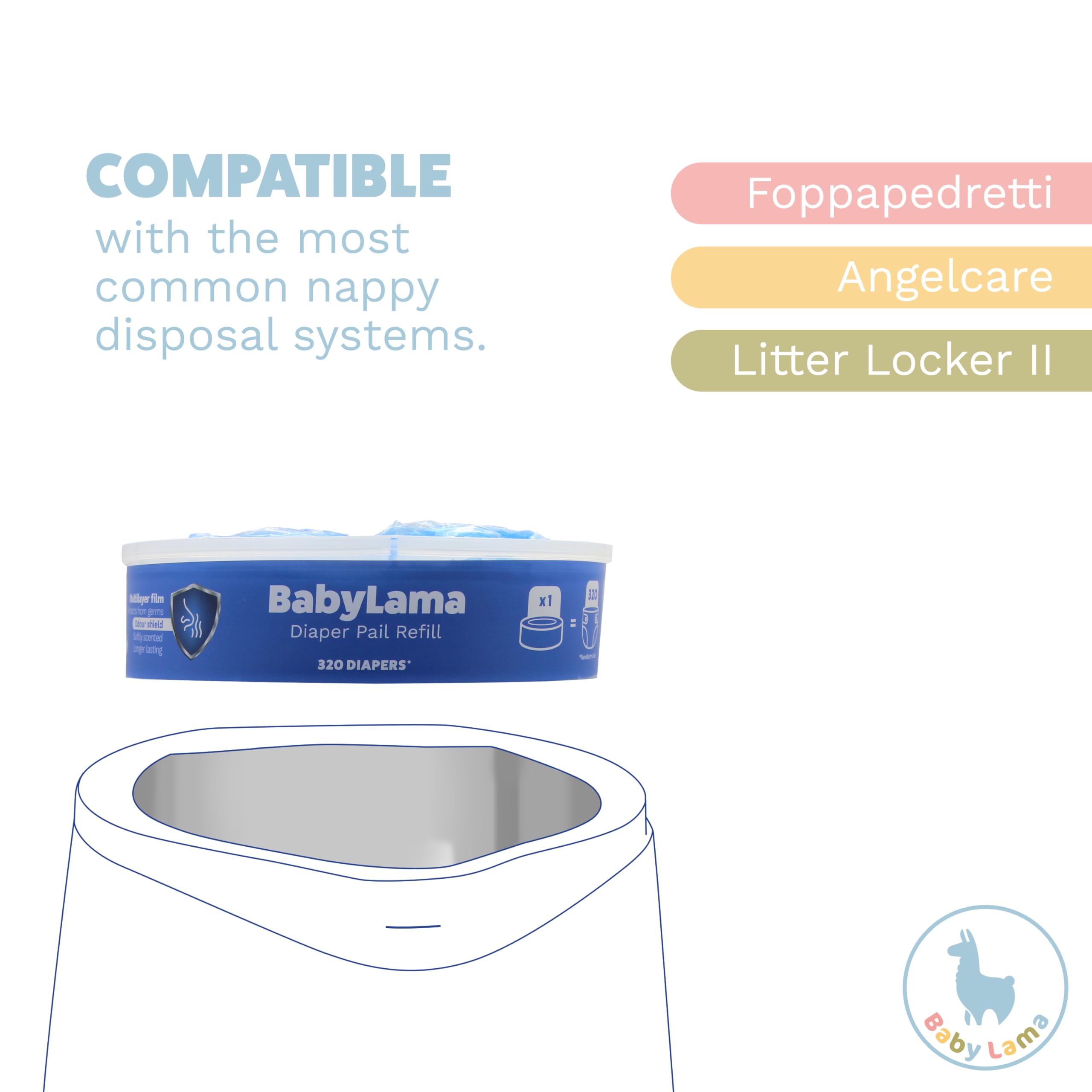 4 Ricariche Mangiapannolini Profumate Compatibili con Ricariche Maialino Foppapedretti Angelcare. Cassette Compatibili con Ricarica Mangiapannolini Foppapedretti. (4 Ricariche)
