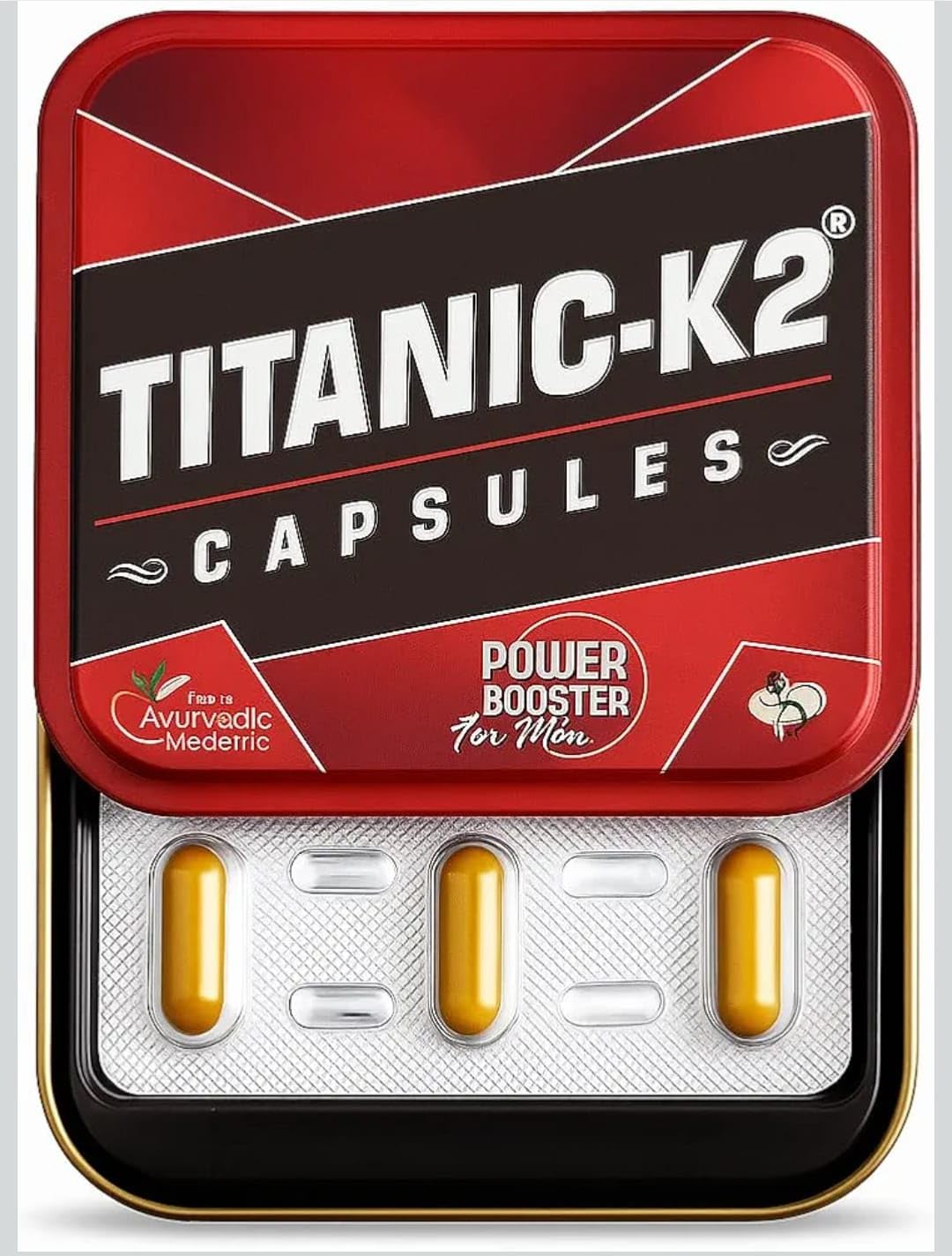 TITANIC-K2 Power Booster Capsules for Men Supports Energy Stamina Bone Strength & Sports Performance (Pack of 2)-picture-27
