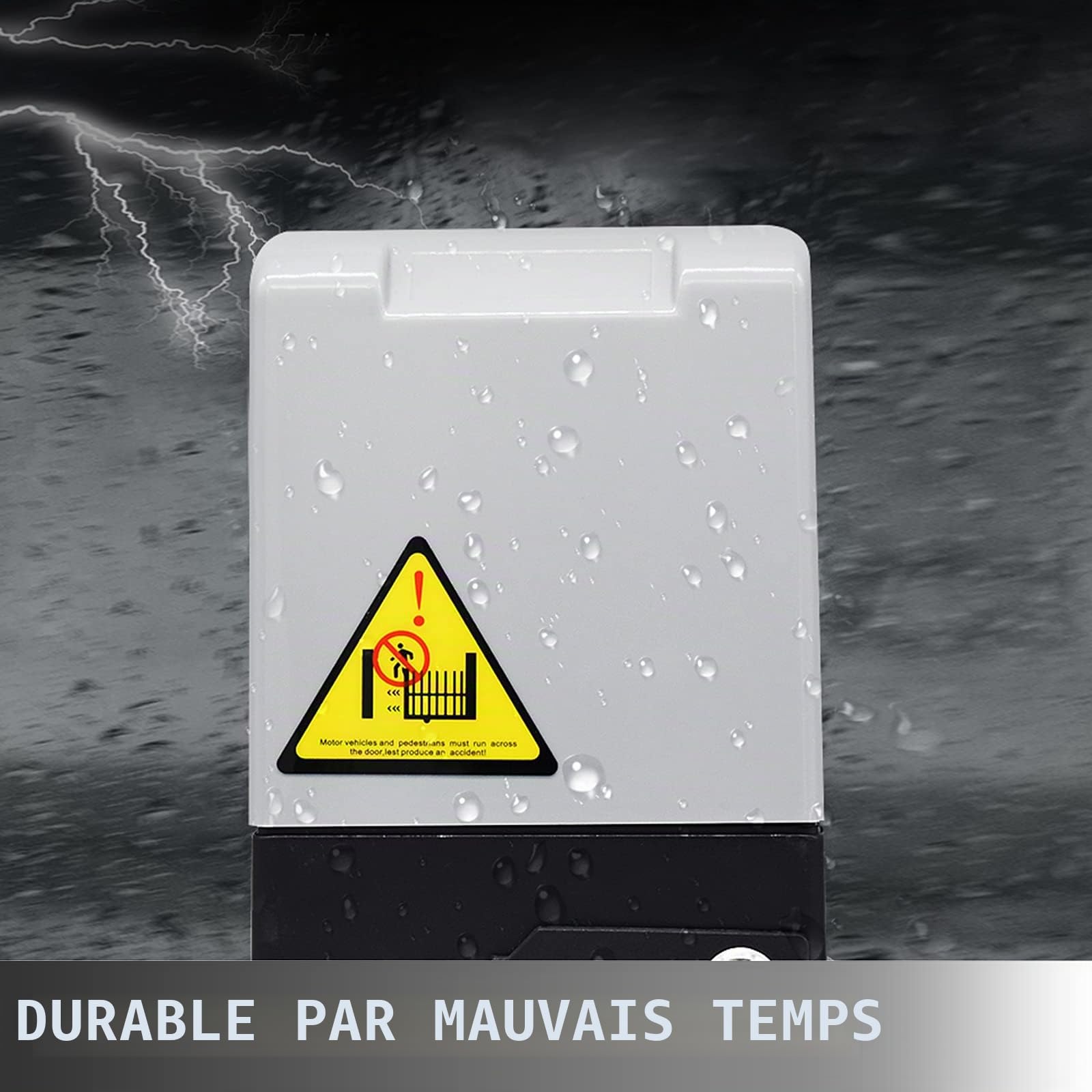 VEVOR Ouvre-Porte Coulissant, 600kg, Ouvre Portail Automatique 4 m avec Télécommandes, Moteur de Portail Électrique pour Allée Roulante, Kit Système Sécurité Opérateur de Portail