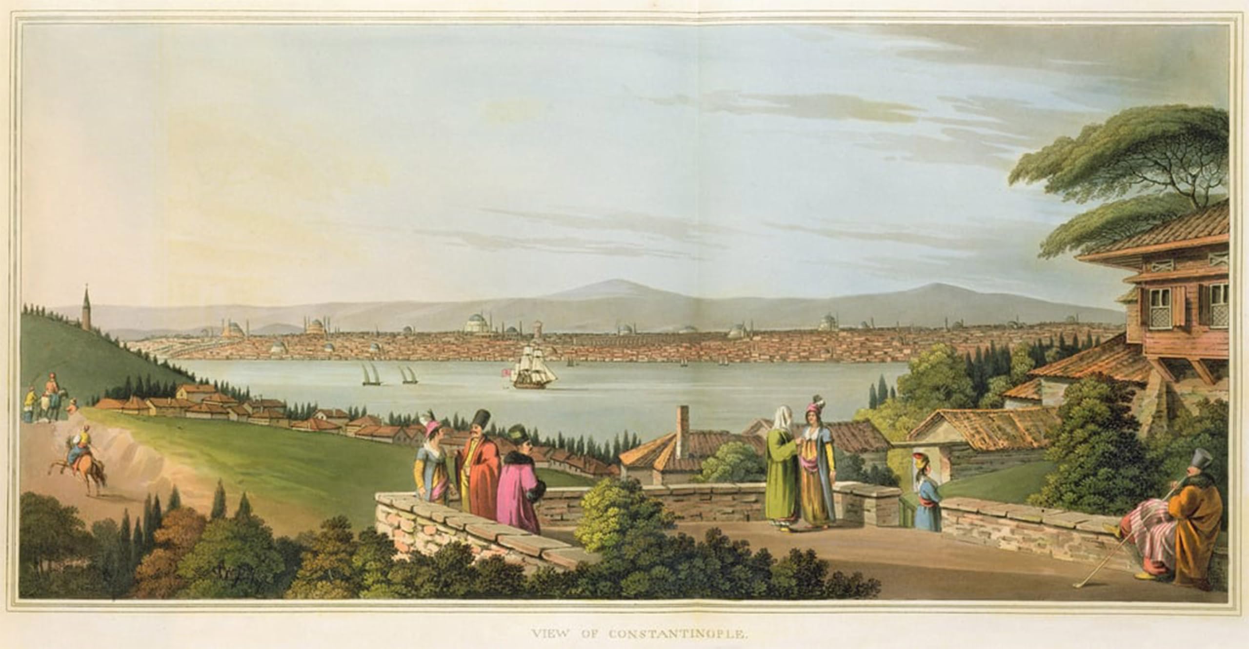 POSTERIIk Famous Print Pop Art Wall Art Graffiti View of Constantinople From Views in the Ottoman Dominions by Mayer Art Prints for Home Decor 60x90cm