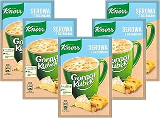 Knorr Goracy Kubek Hot Cup Instant Cheese Soup with Croutons, 22 g (Pack of 5)