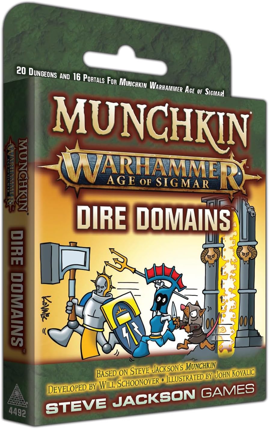 Steve Jackson Games Munchkin Warhammer Age of Sigmar Dire Domains – Tactical Fantasy Card Board Game Strategic Gameplay for 3 to 6 Players Ages 14+
