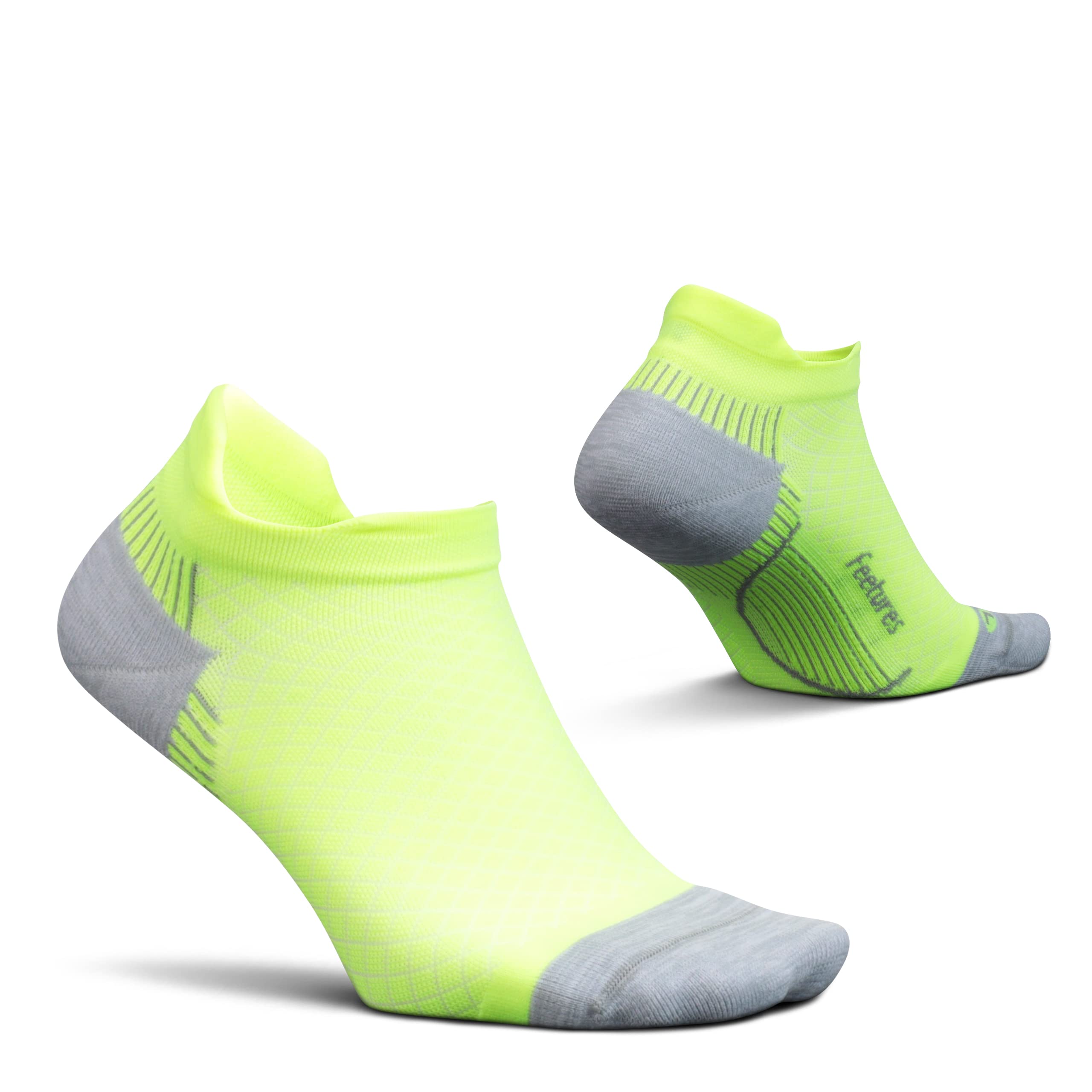 Feetures Plantar Fasciitis Relief Sock Light Cushion No Show Tab - Targeted Compression Sock for Women & Men