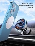 【2-PACK】Magnetic Phone Holder Car, [ 360°Rotating ] Hands-Free Car Phone Holder, [ Strong Magnet ] Universal Dashboard Magnetic Cell Phone Holder Car for iPhone GPS Samsung & other Cell Phones, Black