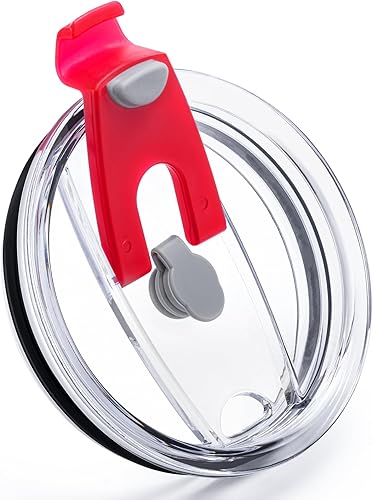 Tapas de vaso de 30 onzas, tapas de repuesto para Yeti Rambler, Ozark Trail y más, sin BPA, vaso de 30 onzas, cubierta de taza (rojo)