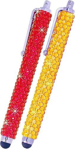 Miniatura 7 de Eco-Fused Rotuladores universales Bling Stylus  2 lápices capacitivos cubiertos con gemas largas compatibles con todos los dispositivos de pantalla