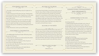 LDS Bookstore Tri-fold Priesthood Ordinance Pocket Card for Newly Ordained Priesthood Holders