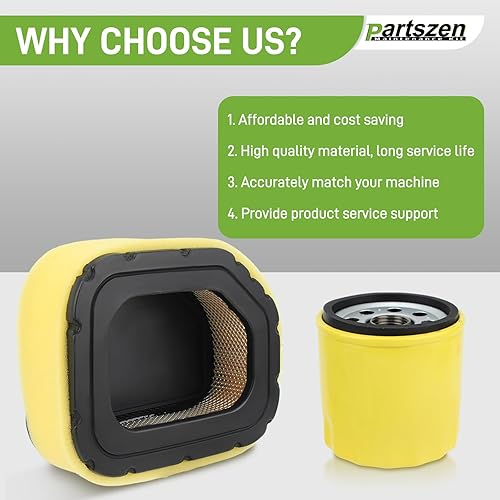 Miniatura 5 de partszen 32 083 03-S Kit de afinación de filtro de aire para Kohler SV710 SV715 SV720 SV730 SV735 SV810 SV820 SV840 Motor de cortacésped con filtro