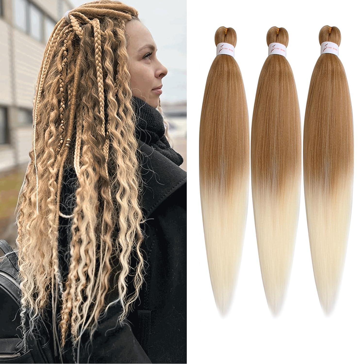 Xtrend 30 Inch 3Packs Pre-stretched Braiding Hair 27613, 27613#, 30 Inch (Pack of 3)
