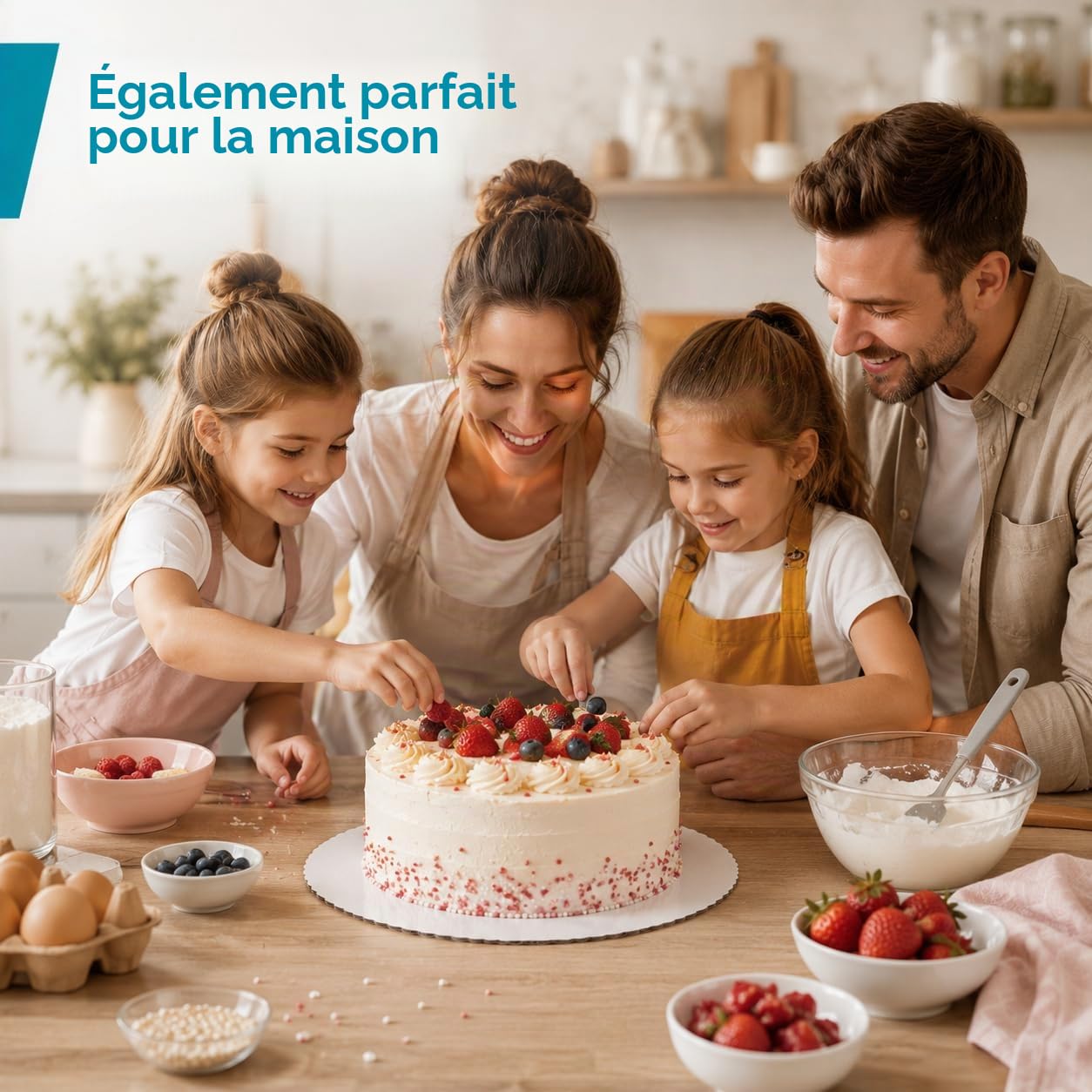 Commerline 100 Pièces Supports à Gâteau | Ronds, Ø 32 cm | Blancs | Carton Épais | Jetables | Tartes et Cheesecakes | Présentation Professionnelle | pour Gâteaux, Fêtes et Horeca